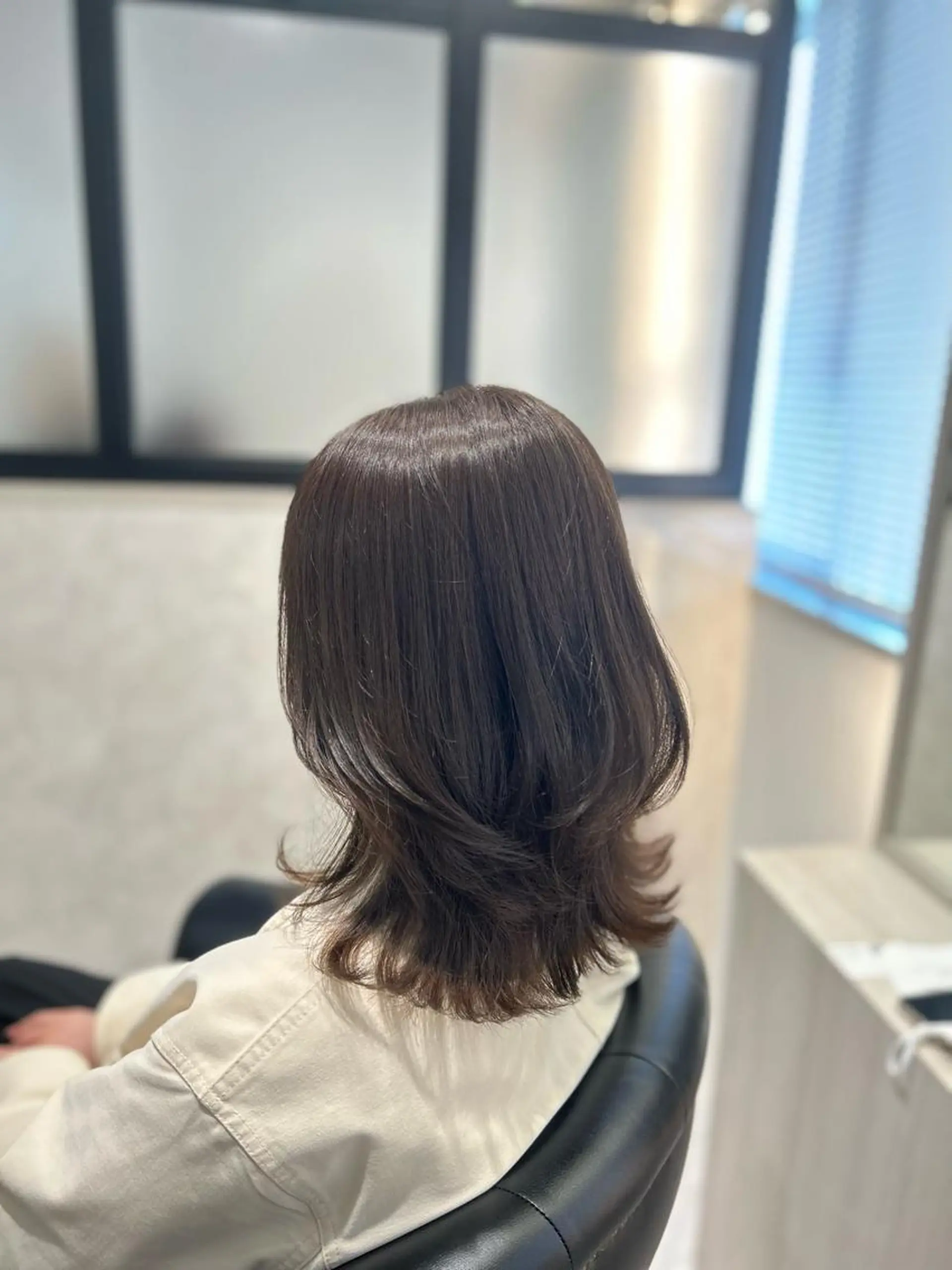 ミディアム カラー ヘアカラー トリートメント &chaLme   心斎橋所属・emi/髪質改善/ 韓国風/艶カラーのヘアスタイル