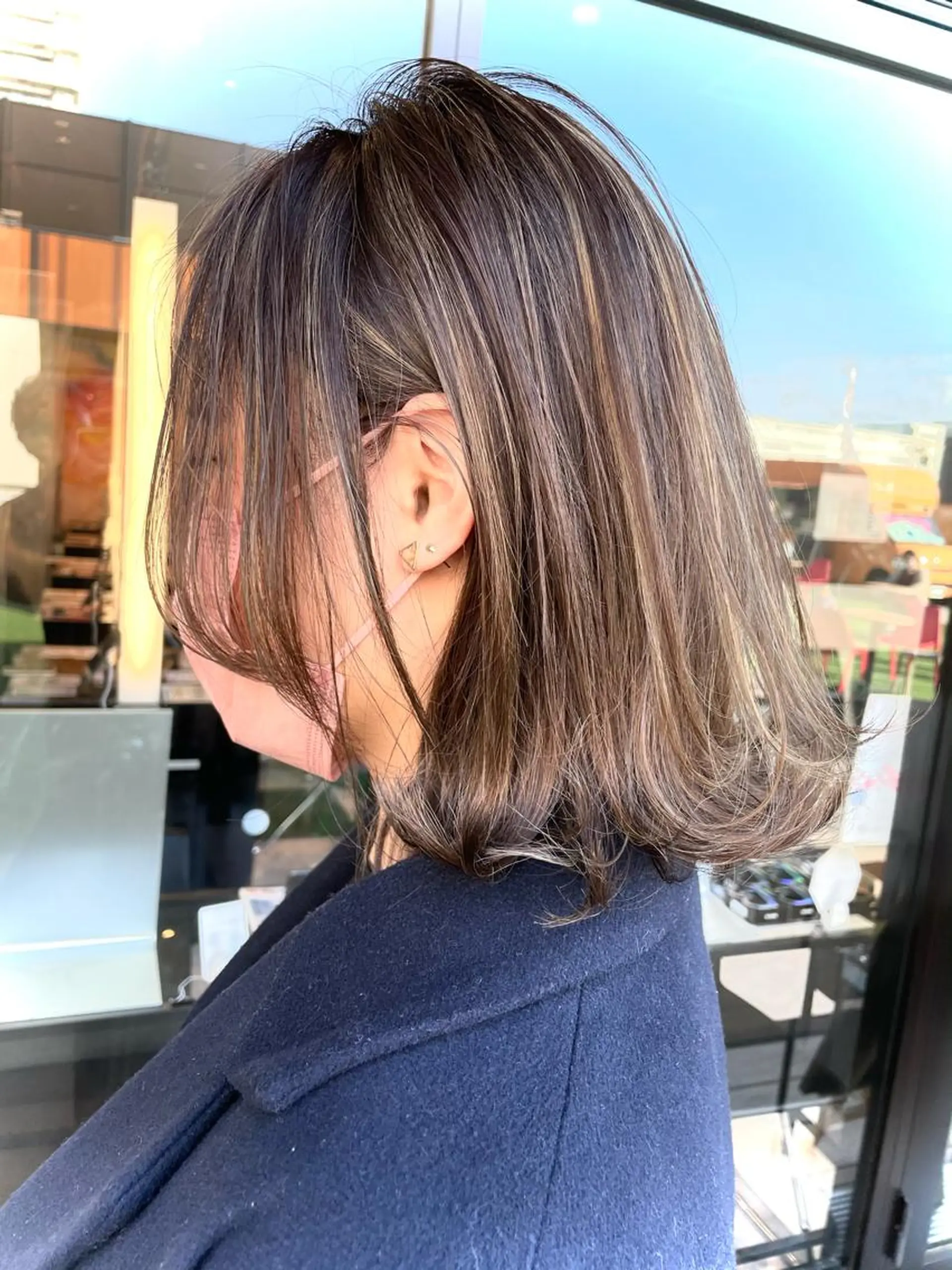 ミディアム カラー ハイライトカラー ハイライト カット ヘアカラー トリートメント メンズヘア特化 崎田 成人のヘアスタイル