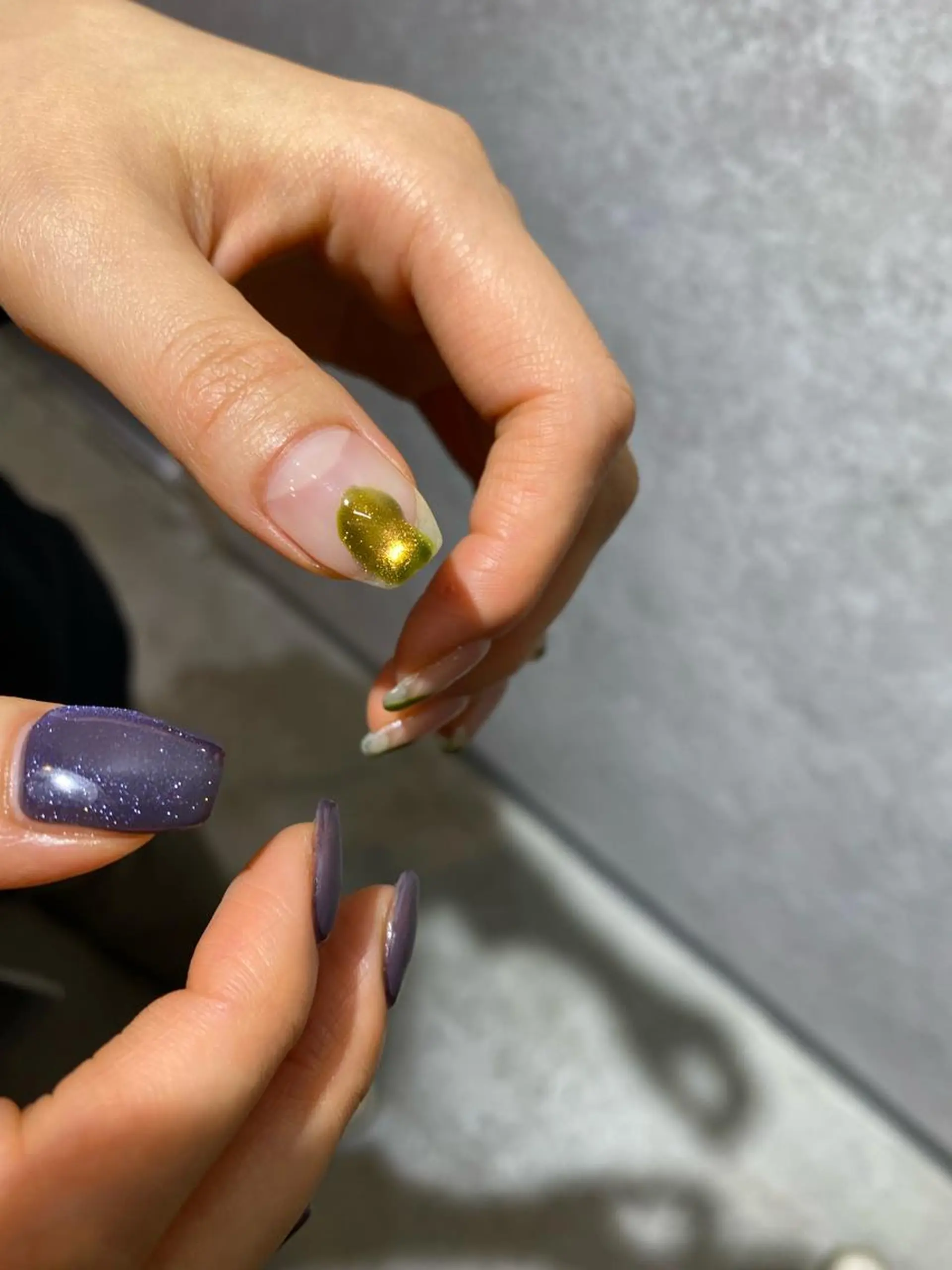 ネイル クリアネイル マグネットネイル 草加ニュアンスネイル 🌚hersのネイルデザイン