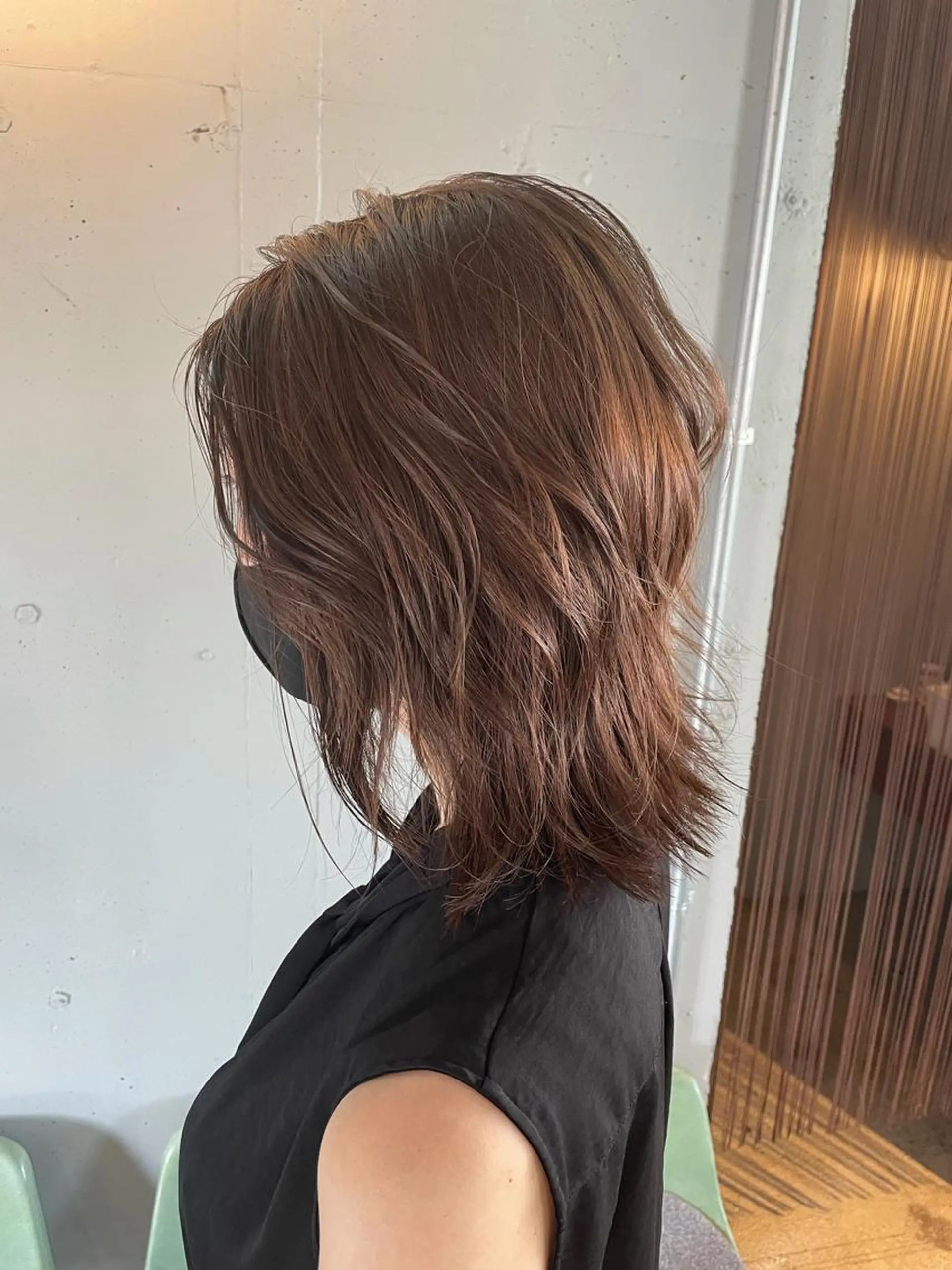 ミディアム カラー アッシュ 透明感カラー オリーブアッシュ カット ヘアカラー トリートメント 🍀アレンジ簡単ヘア ☘️石田万里奈🍀のヘアスタイル