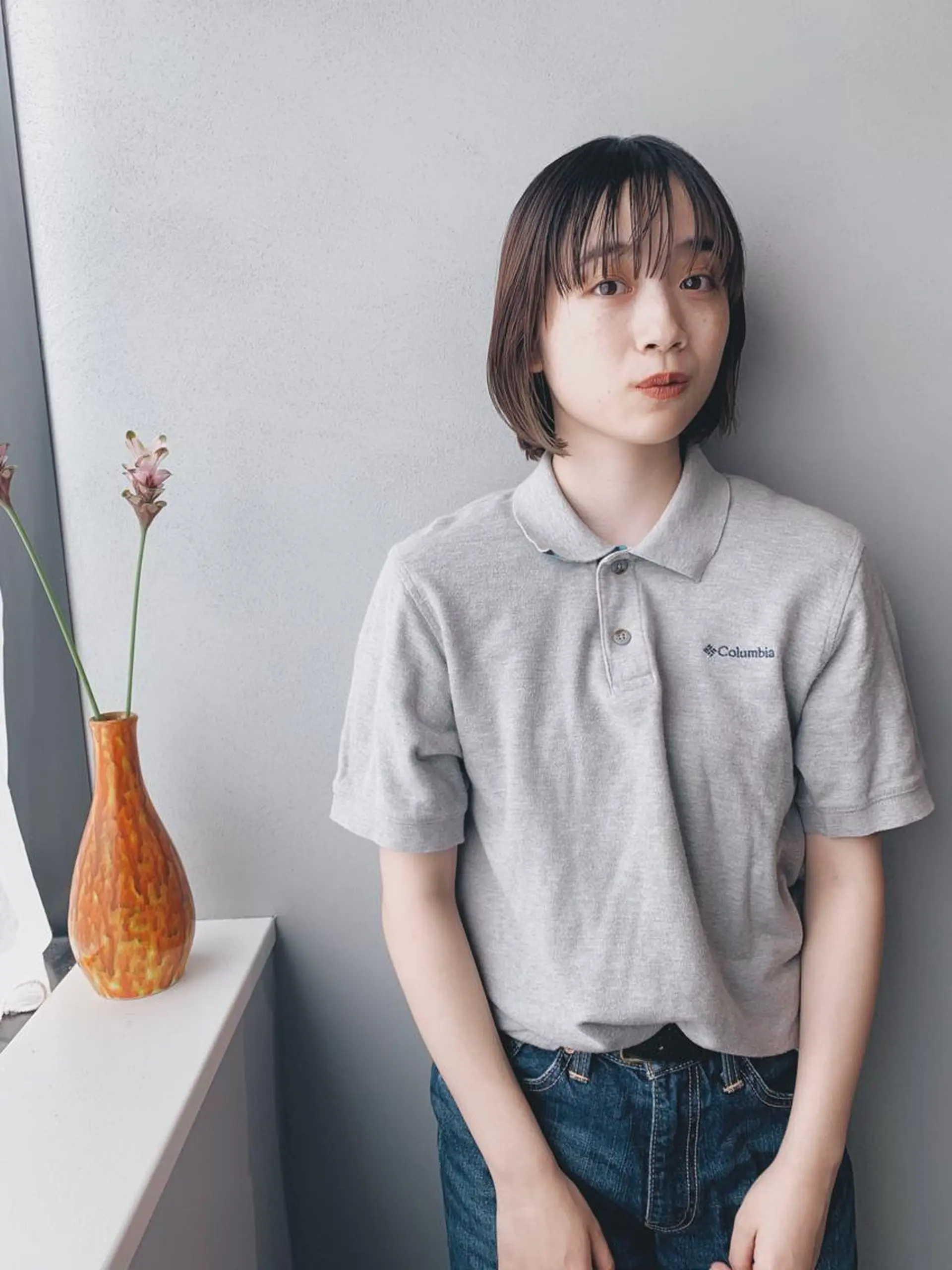 ショート カラー ボブパーマコテ巻き風 パーマNo1深江秀平のヘアスタイル