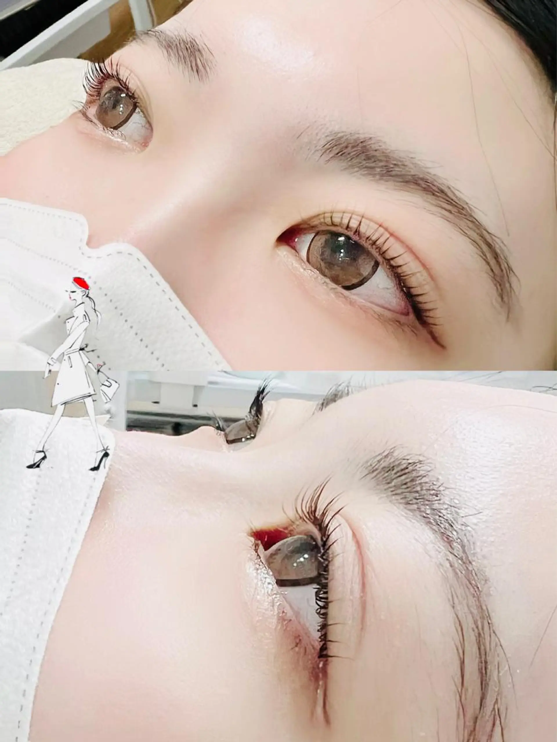 マツエク・マツパ ケラチンラッシュリフト バインドロック Cカール キュート フラットラッシュ マツパ eyelash presh yukaのマツエク・マツパデザイン