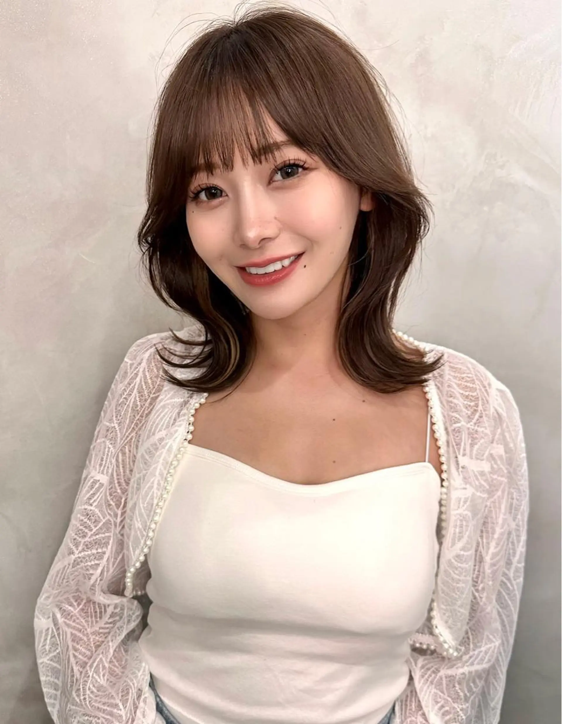 セミロング カラー アッシュ 黒髪 ブリーチ ブルーカラー ブルーブラック 🔶似合わせセンター パート/ヤス🔶のヘアスタイル