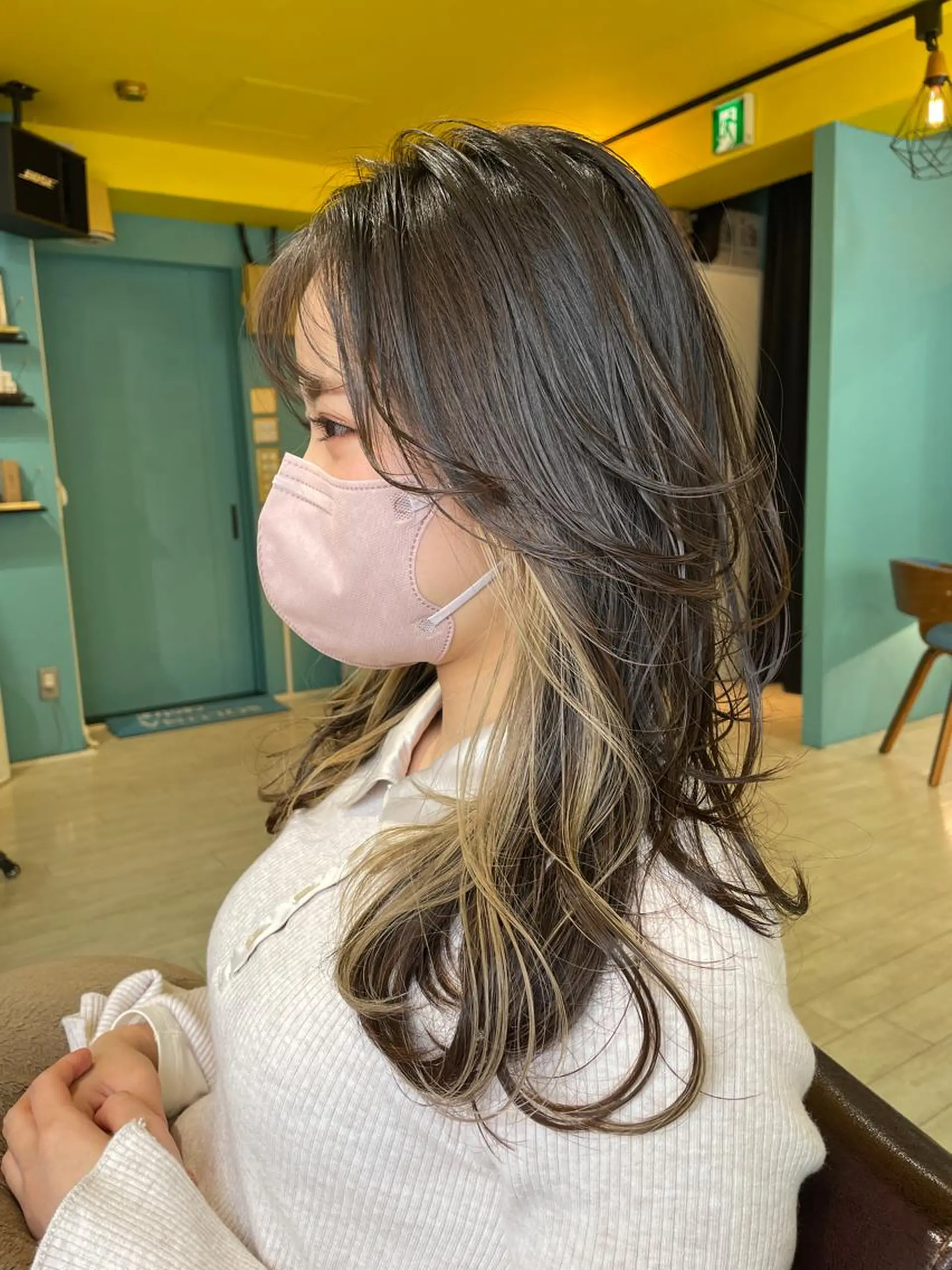 ロング カラー インナーカラー レイヤーカット カット ヘアカラー Share  Salon  Reco【GARDEN】所属・末石 智のヘアスタイル