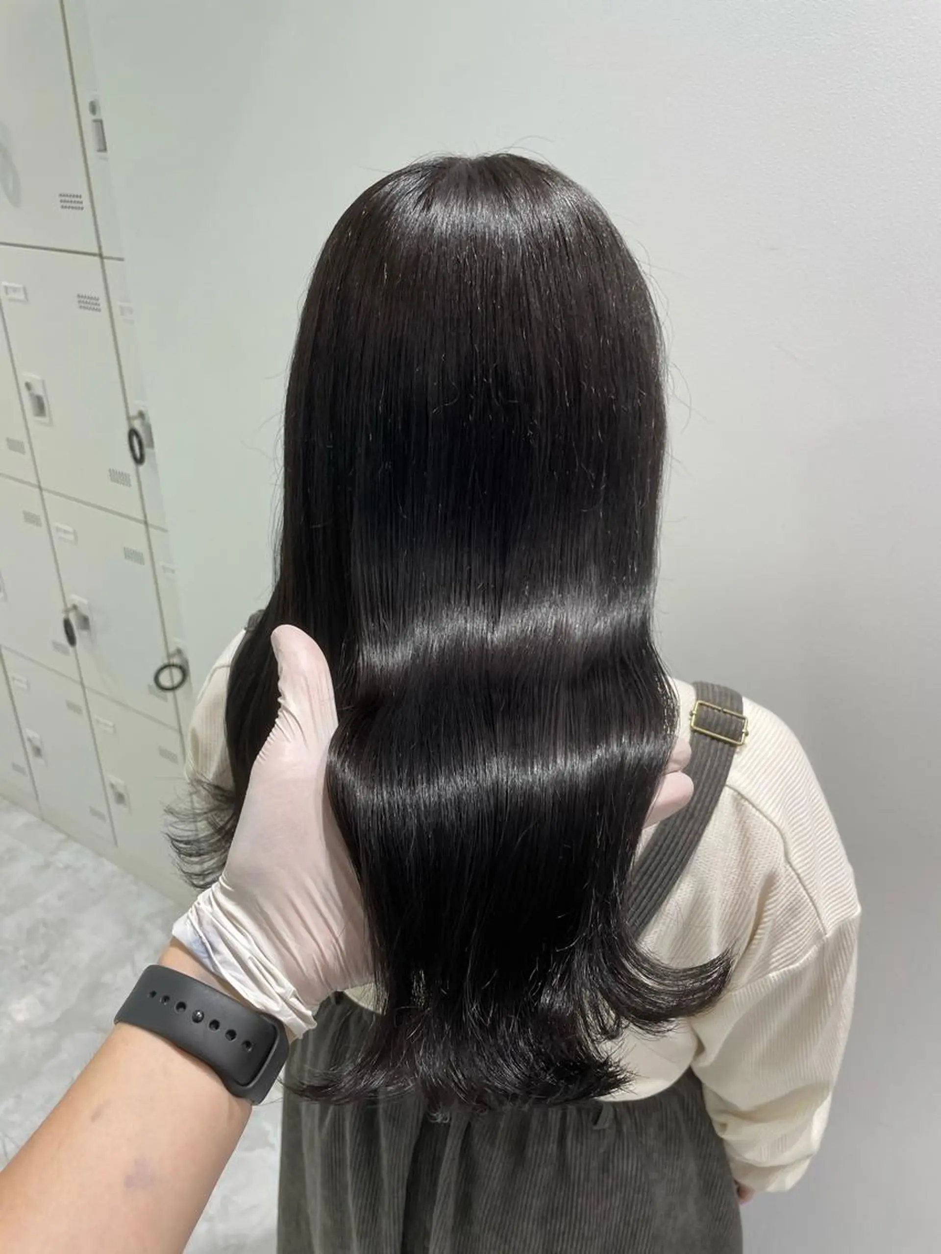 ミディアム カラー パーマ ヘアアレンジ ネイル マツエク・マツパ 韓国風ベージュ🤎 赤みなし🌿横浜🤎のヘアスタイル