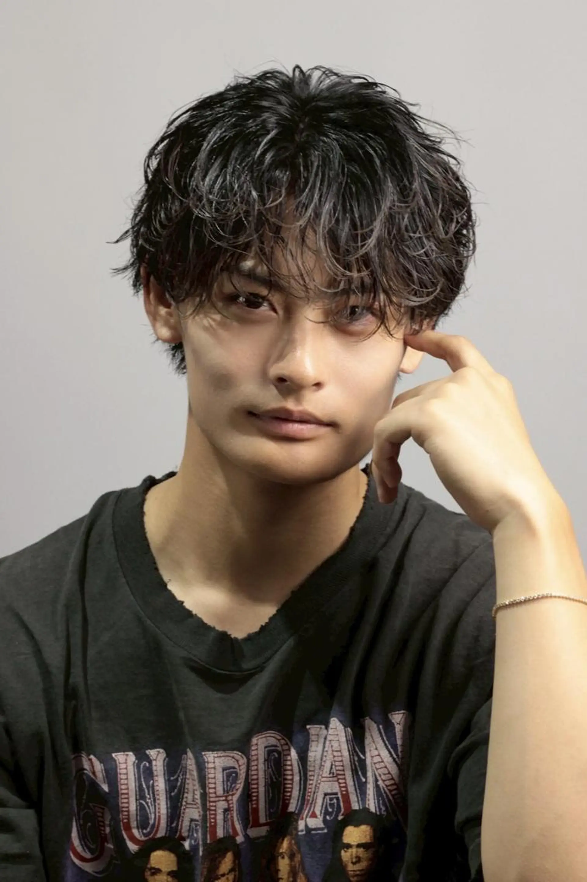 メンズ フェザー/毛流れ/ パーマ渋谷BLUCKのヘアスタイル