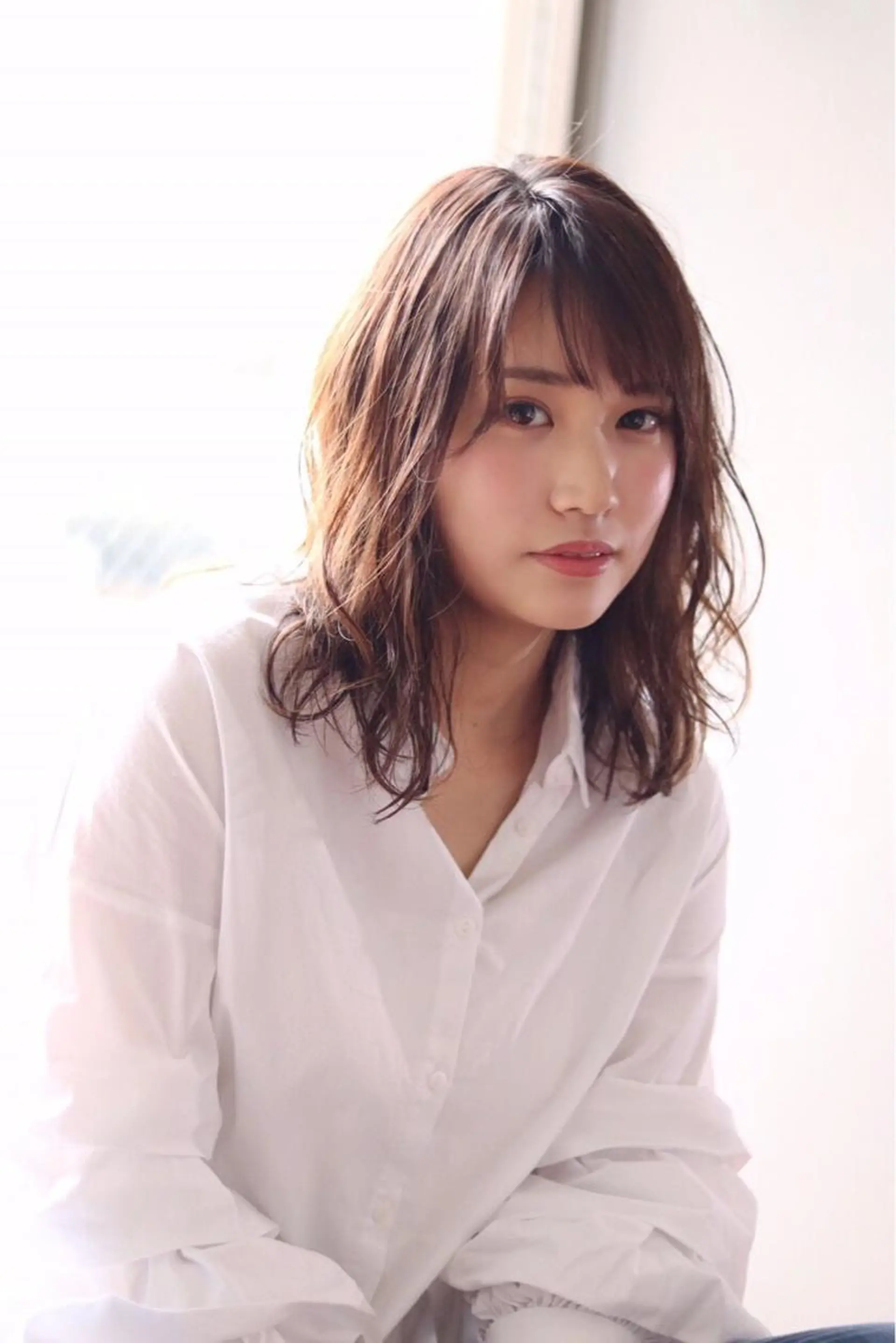 ミディアム カット パーマ トリートメント Relais 覚王山のヘアスタイル