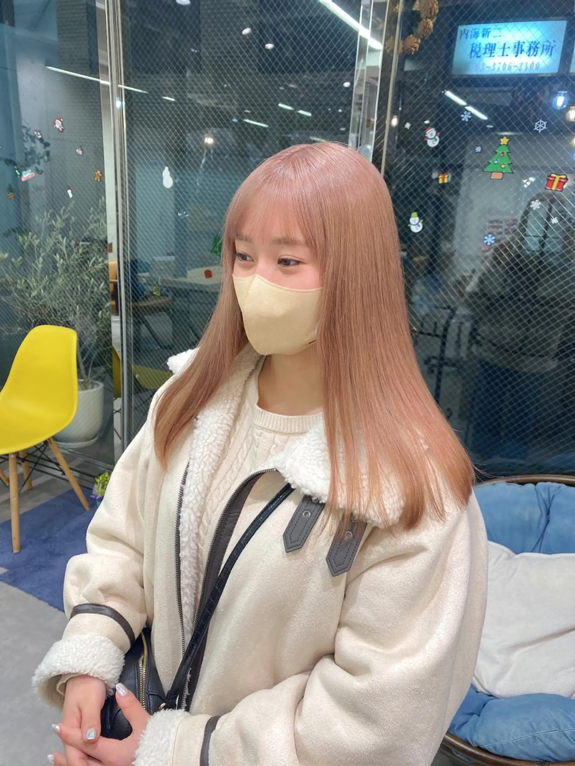 ロング カラー ベージュカラー ピンクカラー ピンクベージュ ヘアカラー トリートメント kaho🧸 / 大人styleのヘアスタイル