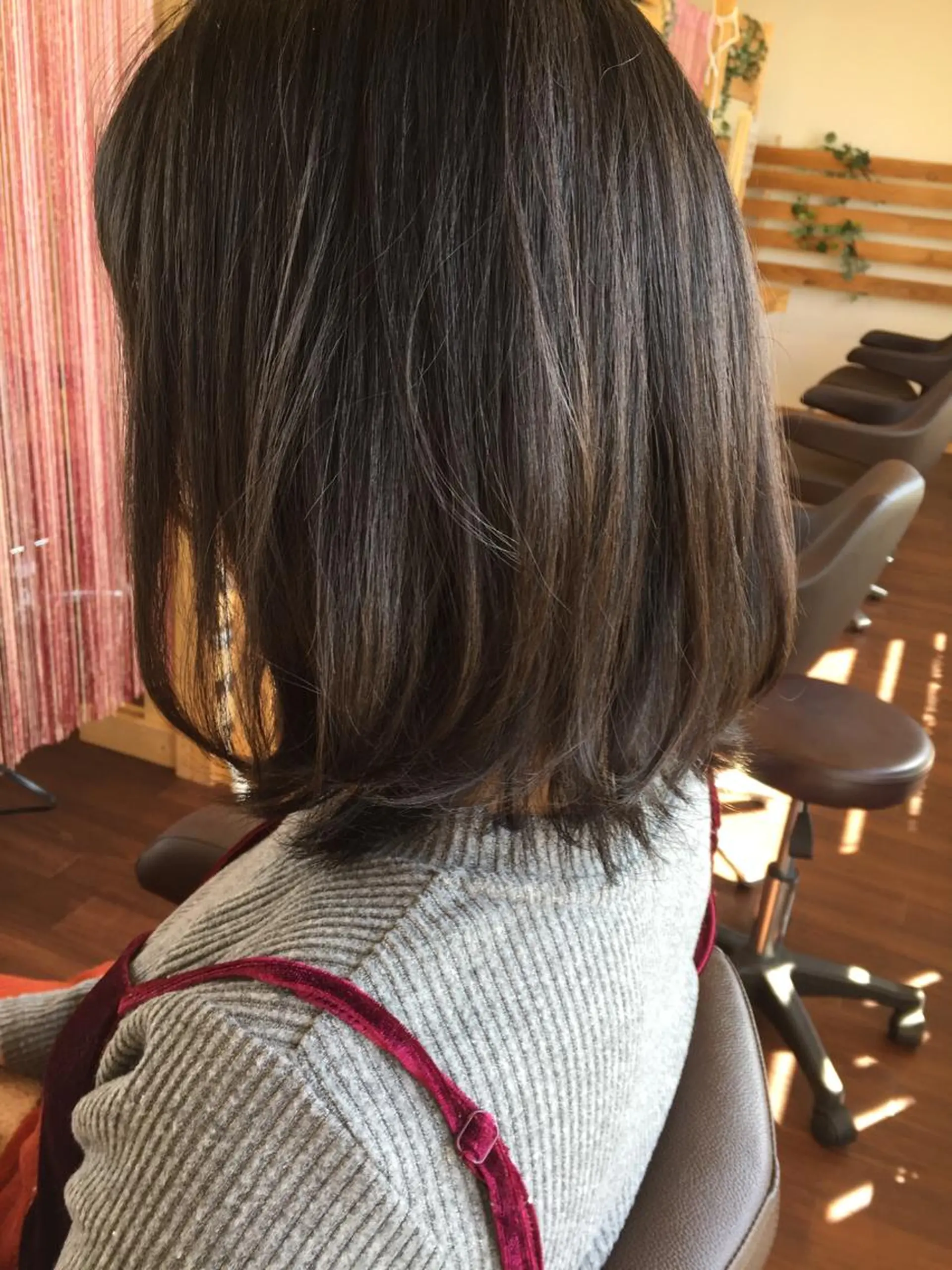 ミディアム カラー 切りっぱなしボブ ボブ 外ハネヘア エクステ/髪質改善/ rita/フルヤマのヘアスタイル