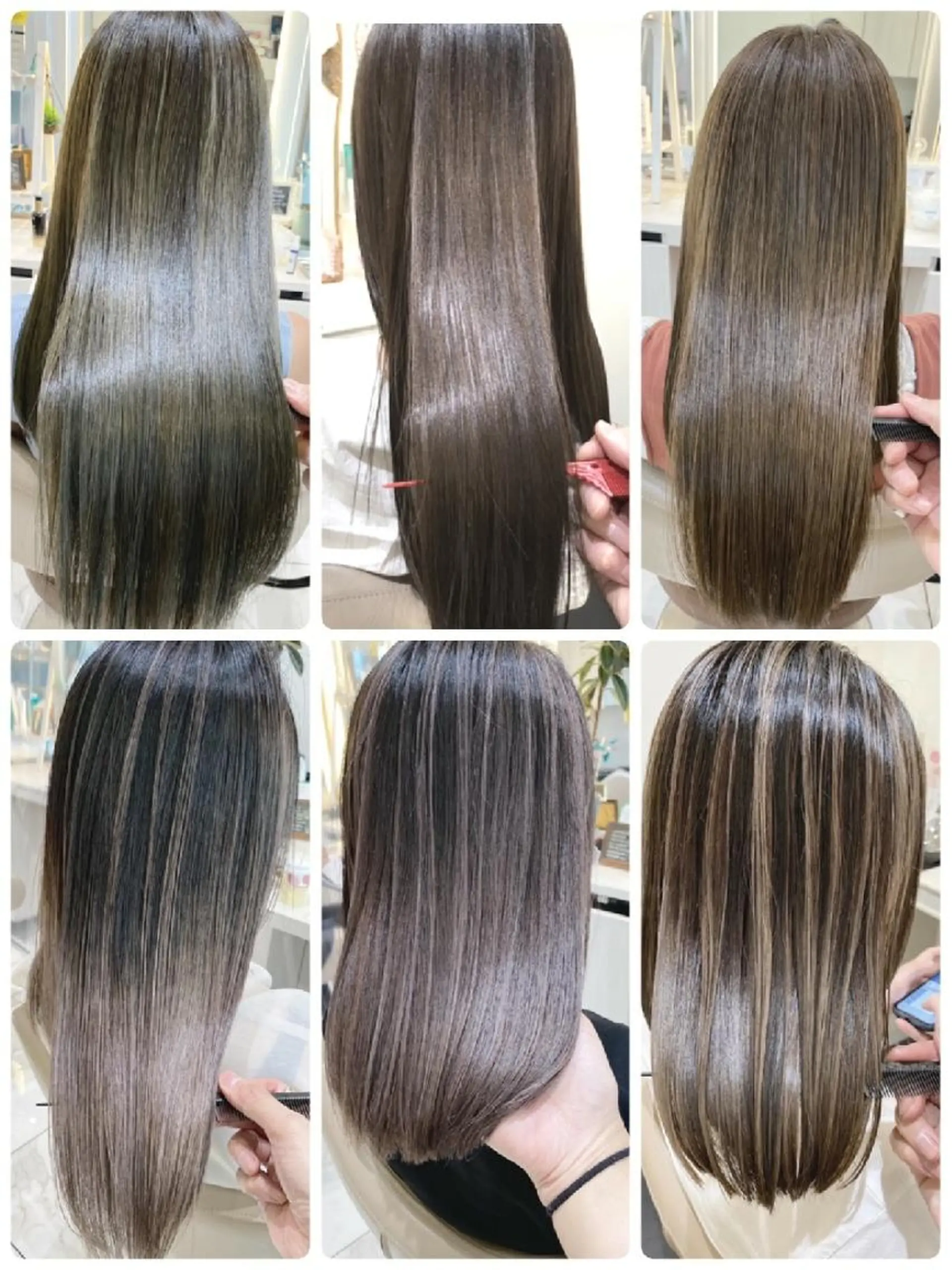 カラー セミロング 髪質改善 カット ヘアカラー トリートメント ＡＳＨ 大宮のヘアスタイル