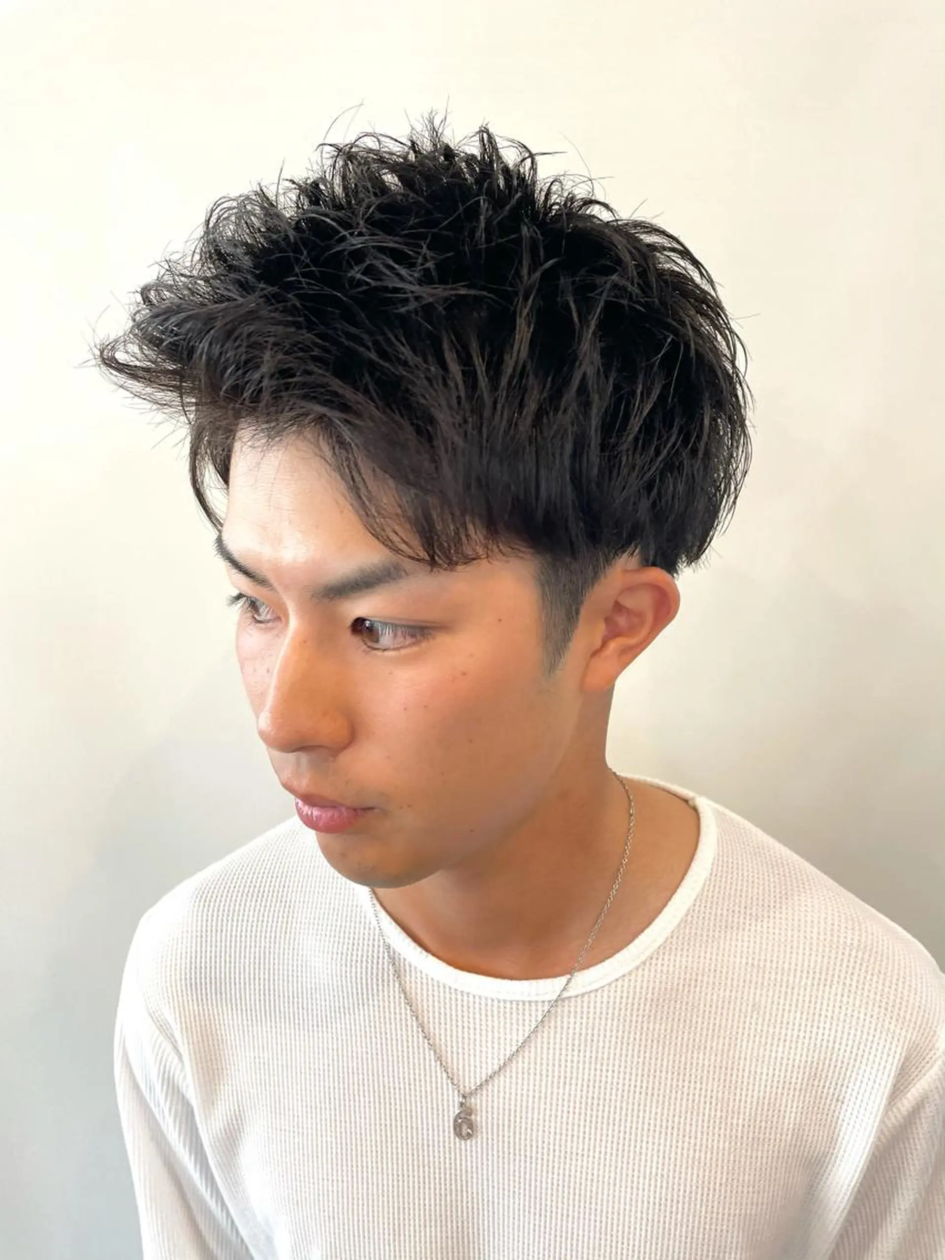 メンズ アップバング カット パーマ FLAGS YAMATOのヘアスタイル