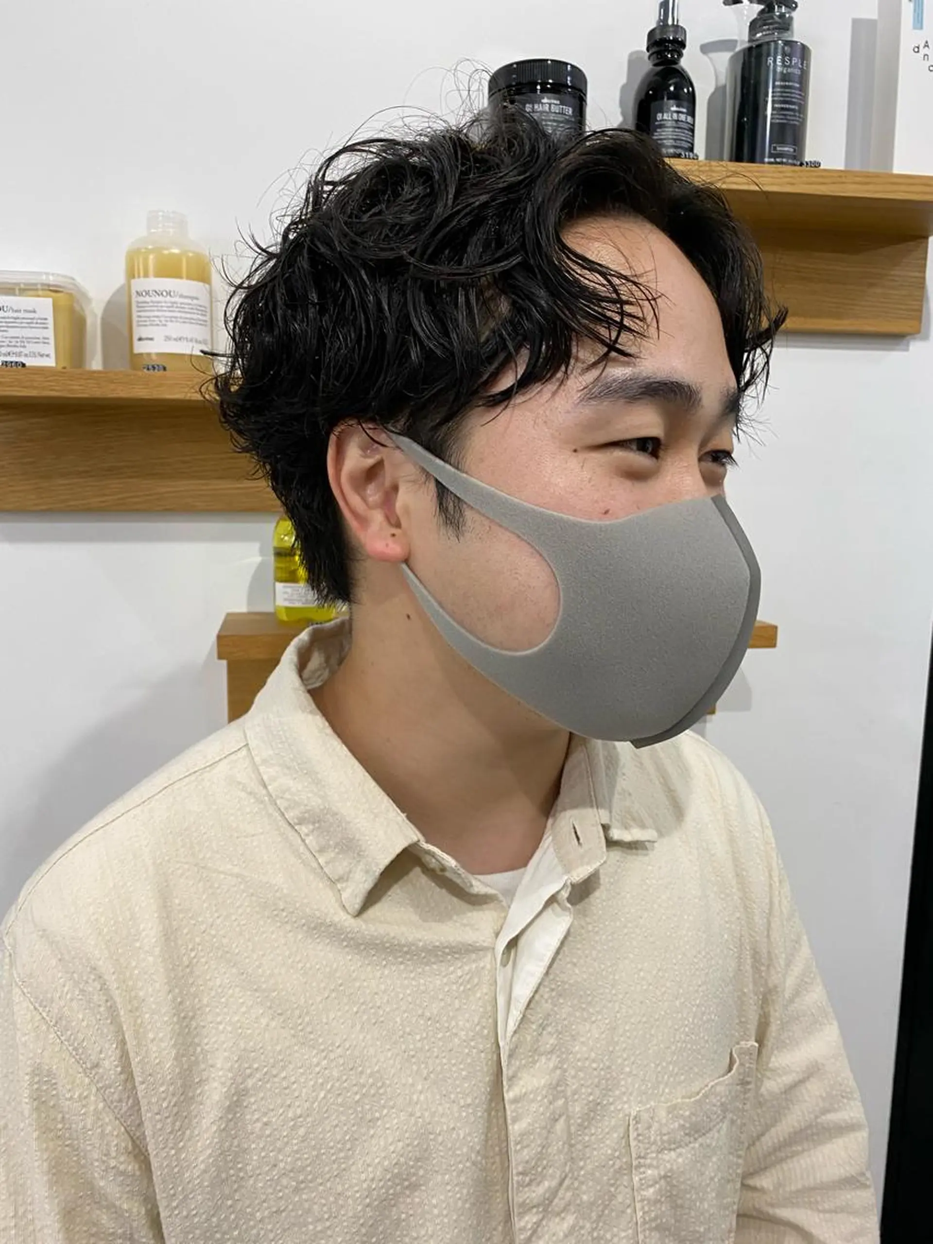 ショート パーマ メンズ メンズパーマ 表参道メンズカット hikariのヘアスタイル