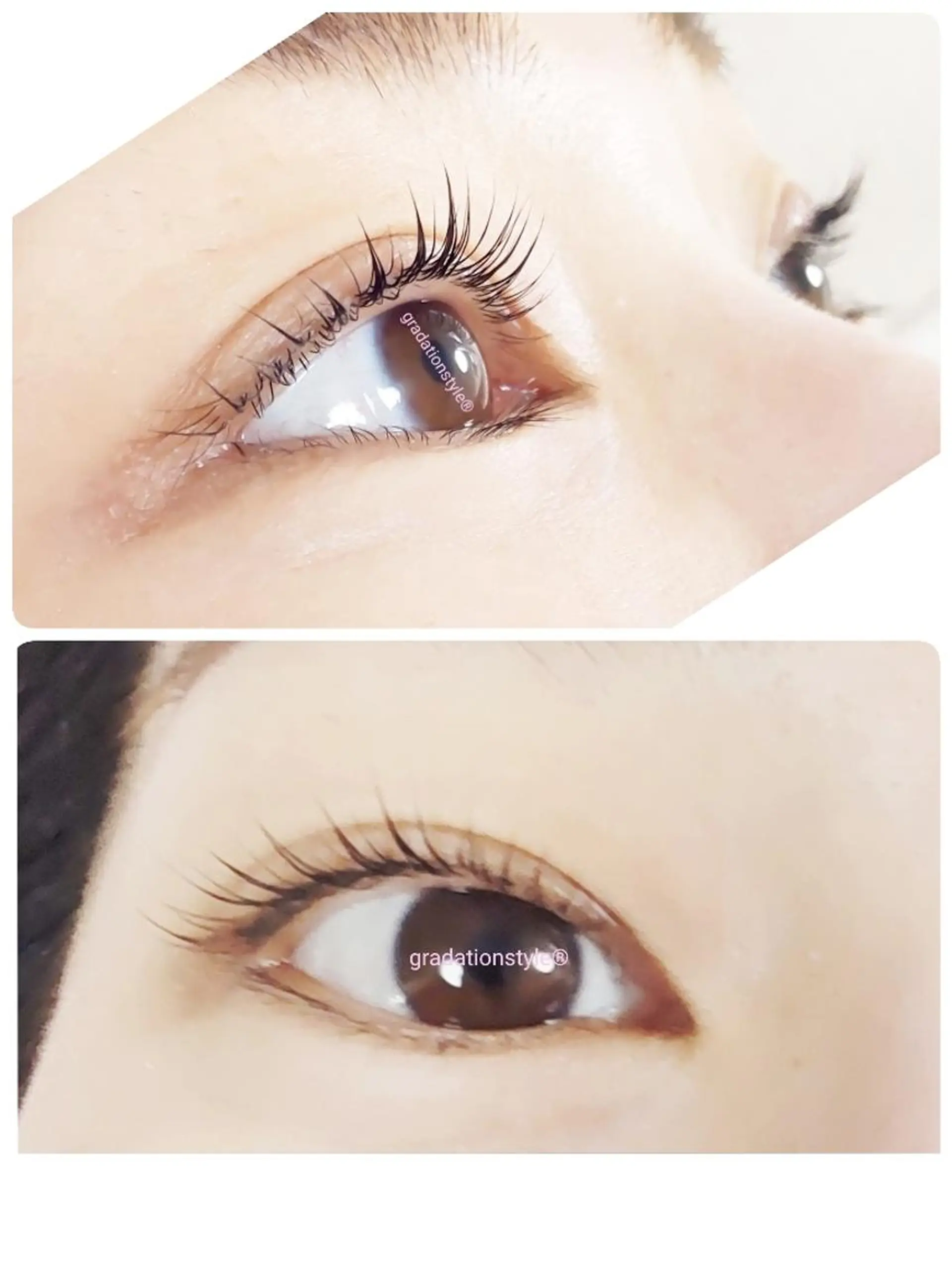 マツエク・マツパ 一重×まつ毛パーマ 🎼グラデーション スタイル札幌♫*⁠✧のマツエク・マツパデザイン