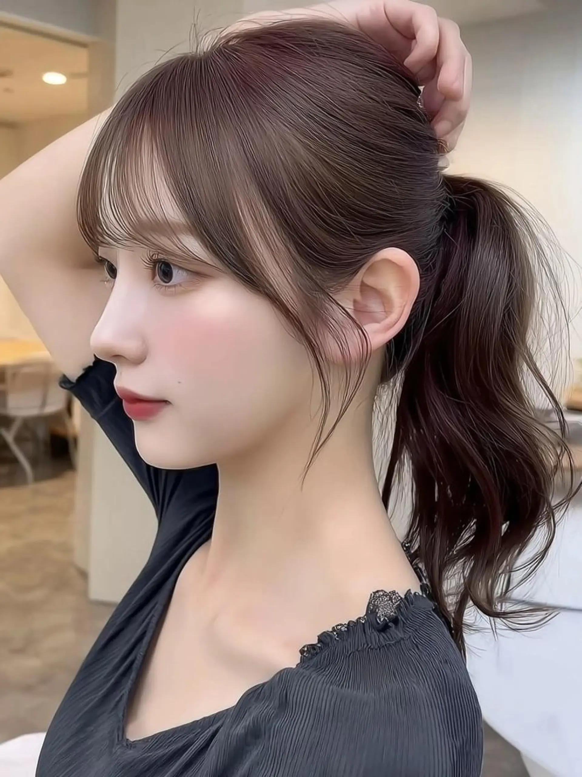 セミロング 髪質改善 似合わせカット 小顔カット 縮毛矯正 カット ヘアカラー 縮毛・髪質改善🩰 mai🐰ྀི🤍のヘアスタイル