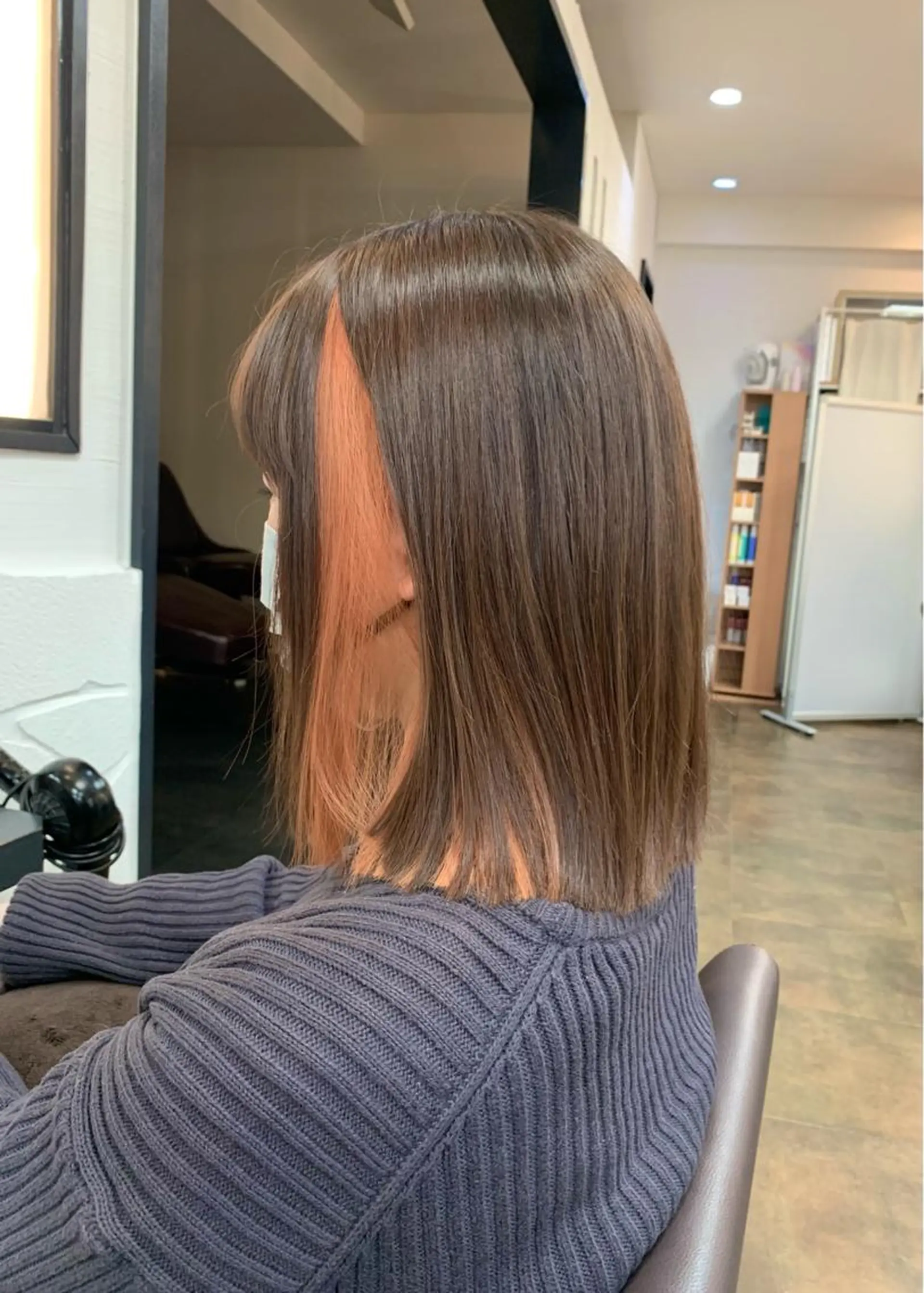 ショート カラー ベージュカラー オレンジ オレンジベージュ ヘアカラー トリートメント LUMO所属・矢野 晃平のヘアスタイル