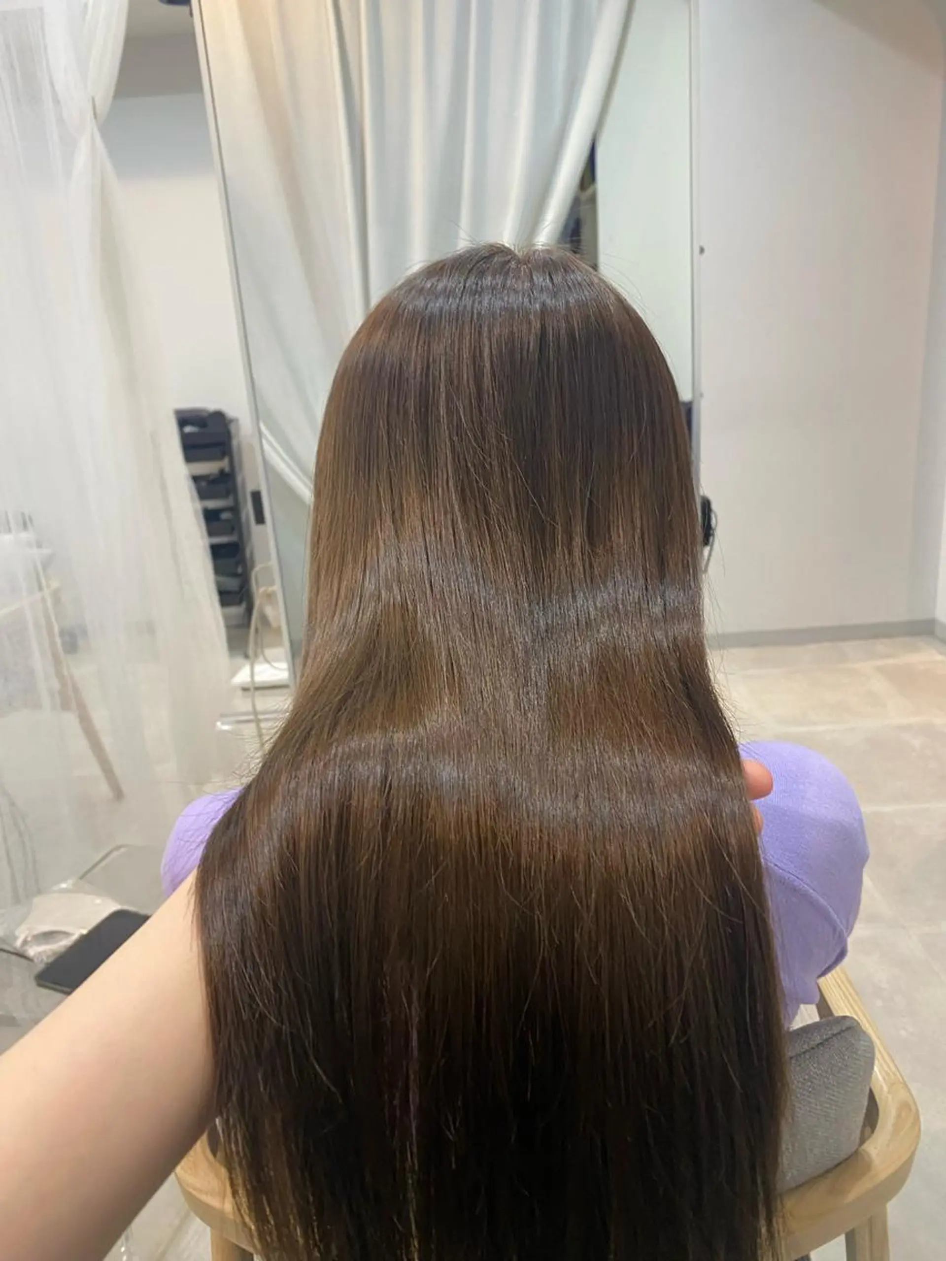 カラー ベージュカラー ブリーチ ブリーチなしカラー 谷川 李奈のヘアスタイル