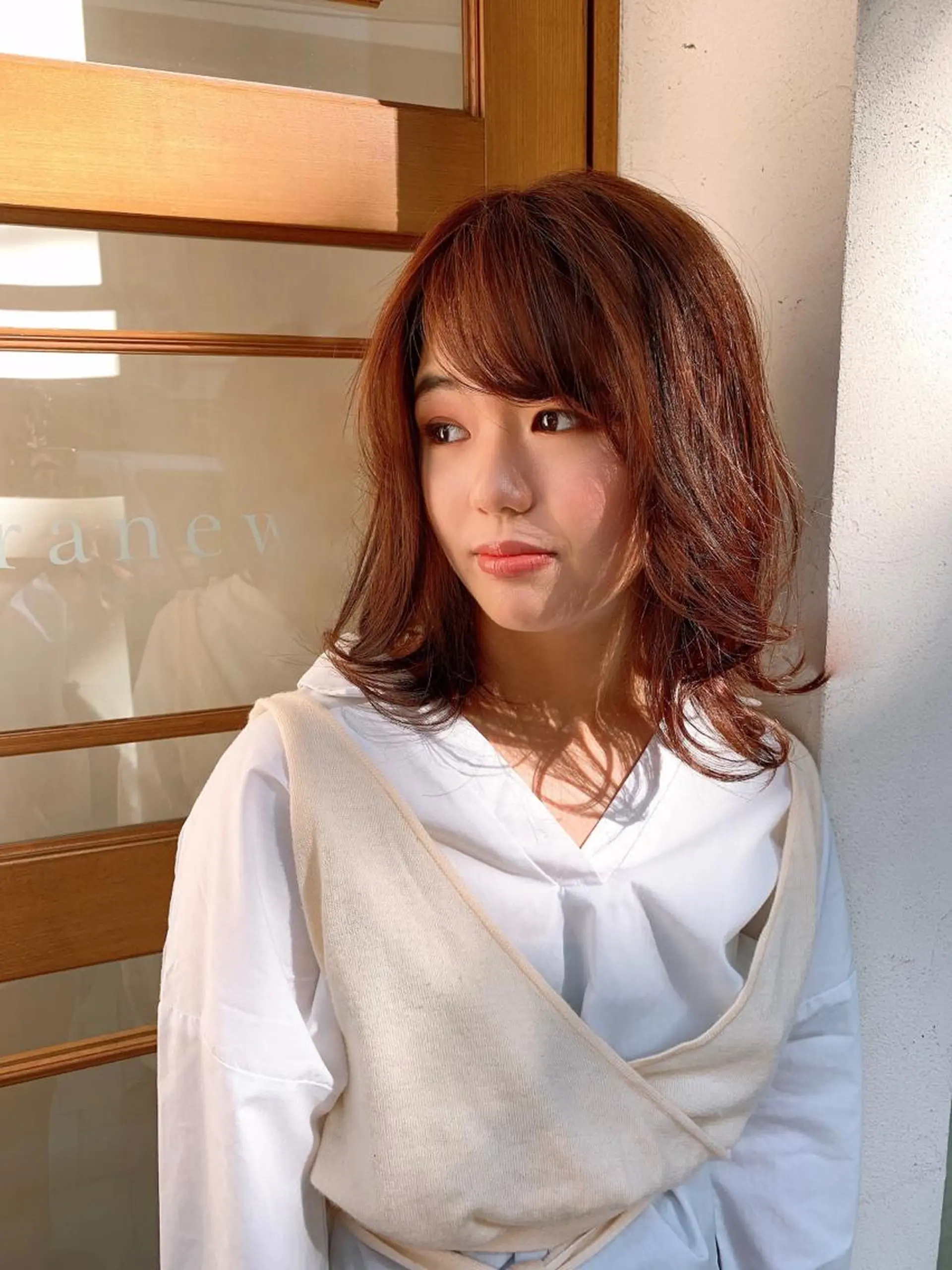 ミディアム カラー パーマ ヘアアレンジ 🐮牛島 一貴🐮のヘアスタイル