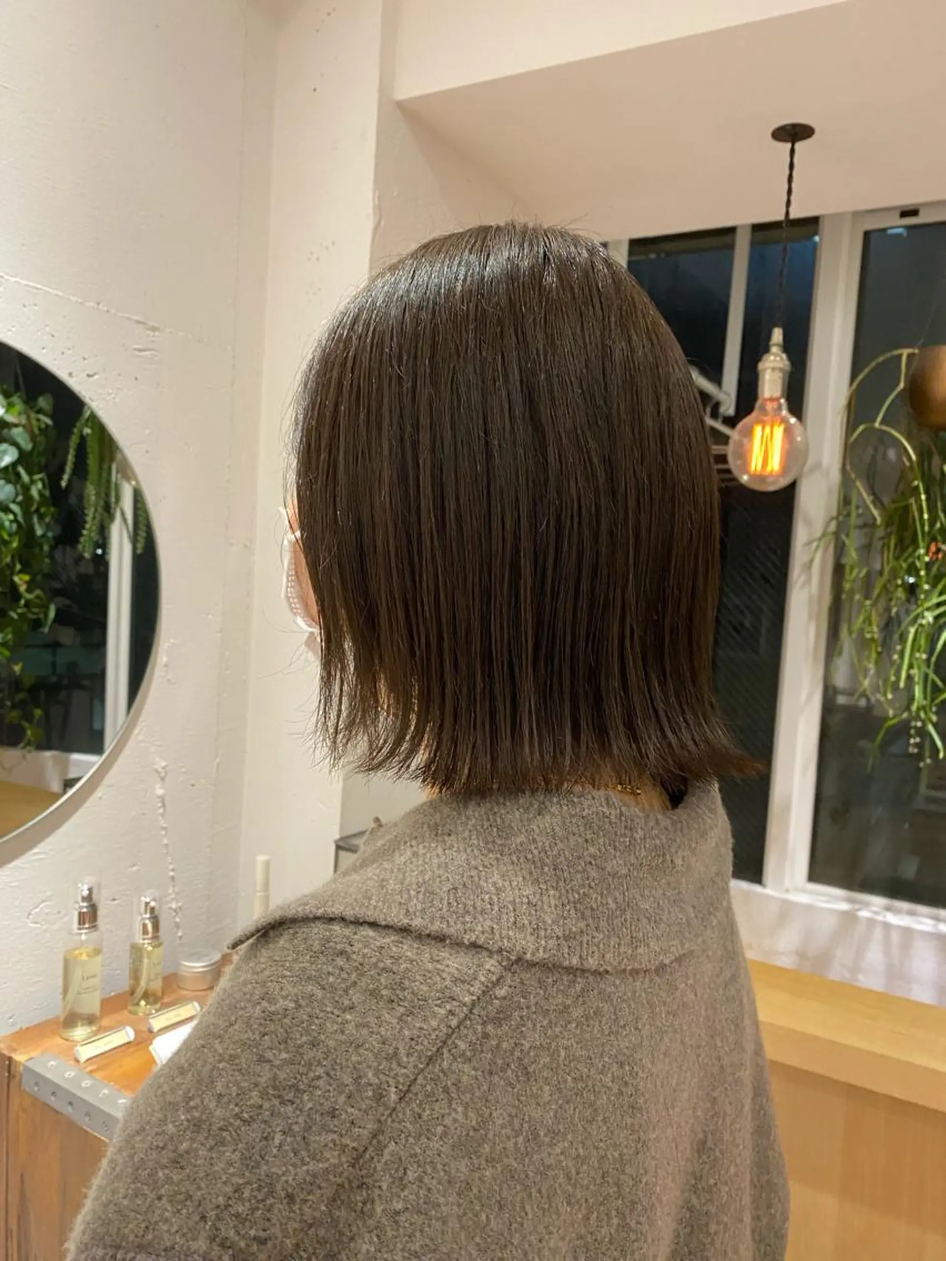 ミディアム カラー ベージュカラー ブリーチ ブリーチなしカラー オリーブベージュ 艶カラー 🤍🫧/makoのヘアスタイル