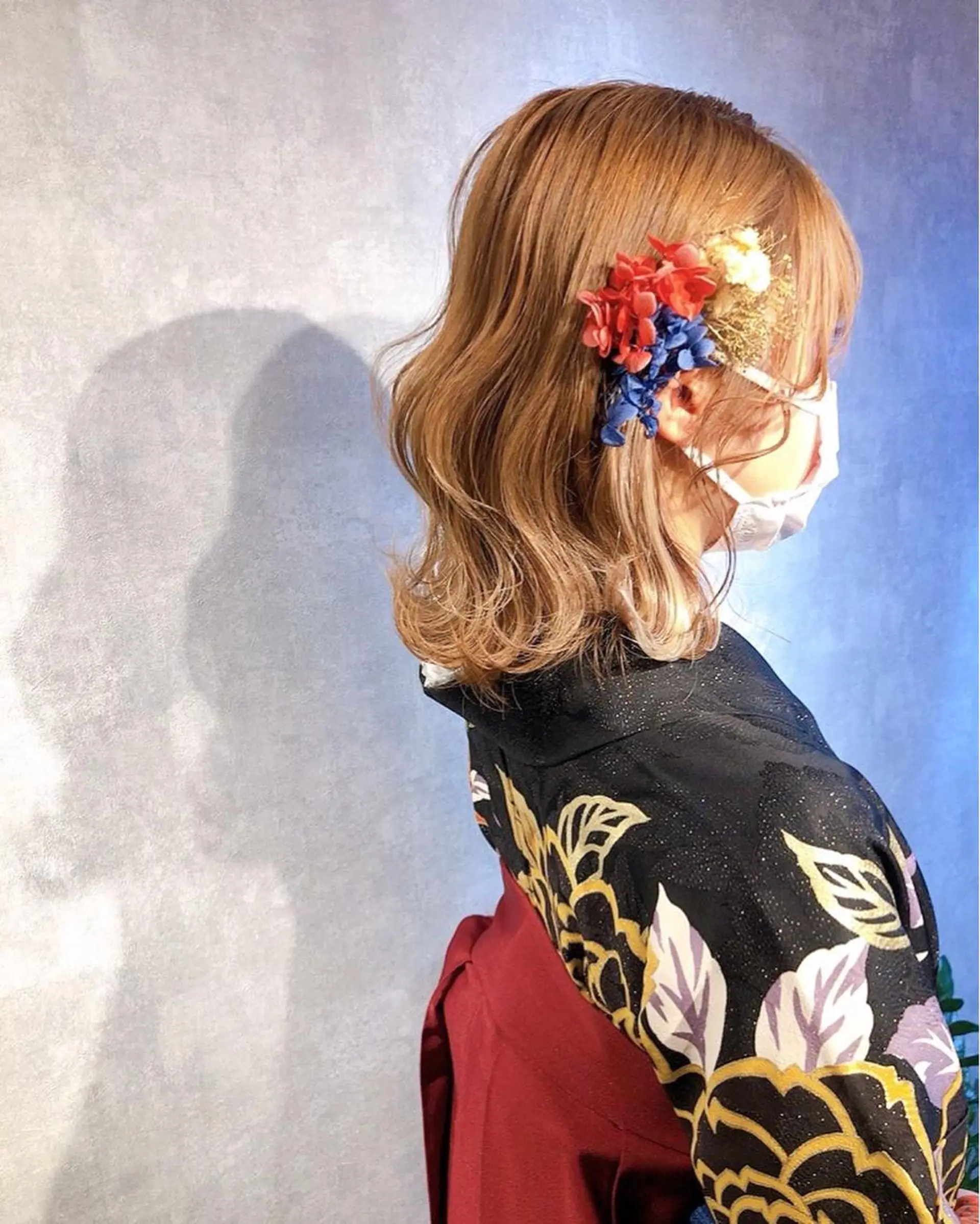 ミディアム ヘアアレンジ 成人式 卒業式のヘアスタイル 韓国風ヘア ヘアセット 池田 みのりのヘアスタイル