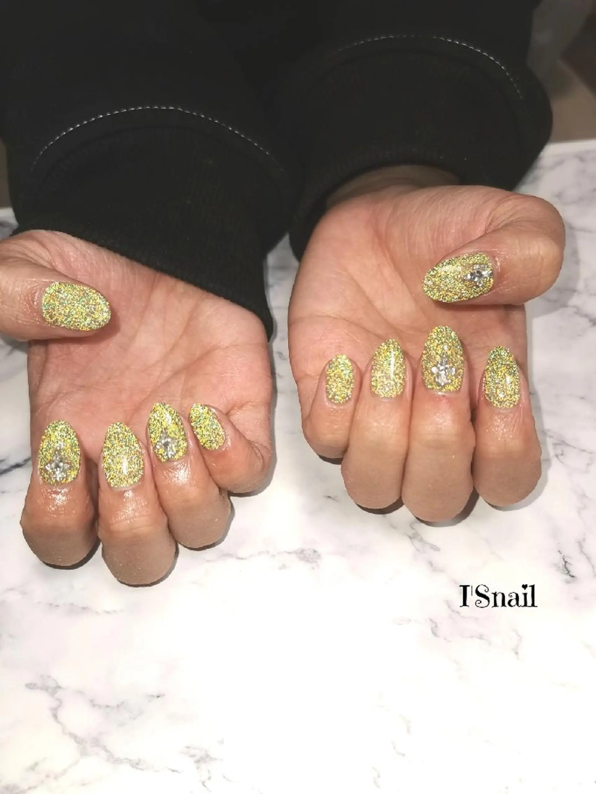 ネイル フラッシュネイル ラメ(グリッター) ハンドネイル I'S nail 佐野のネイルデザイン