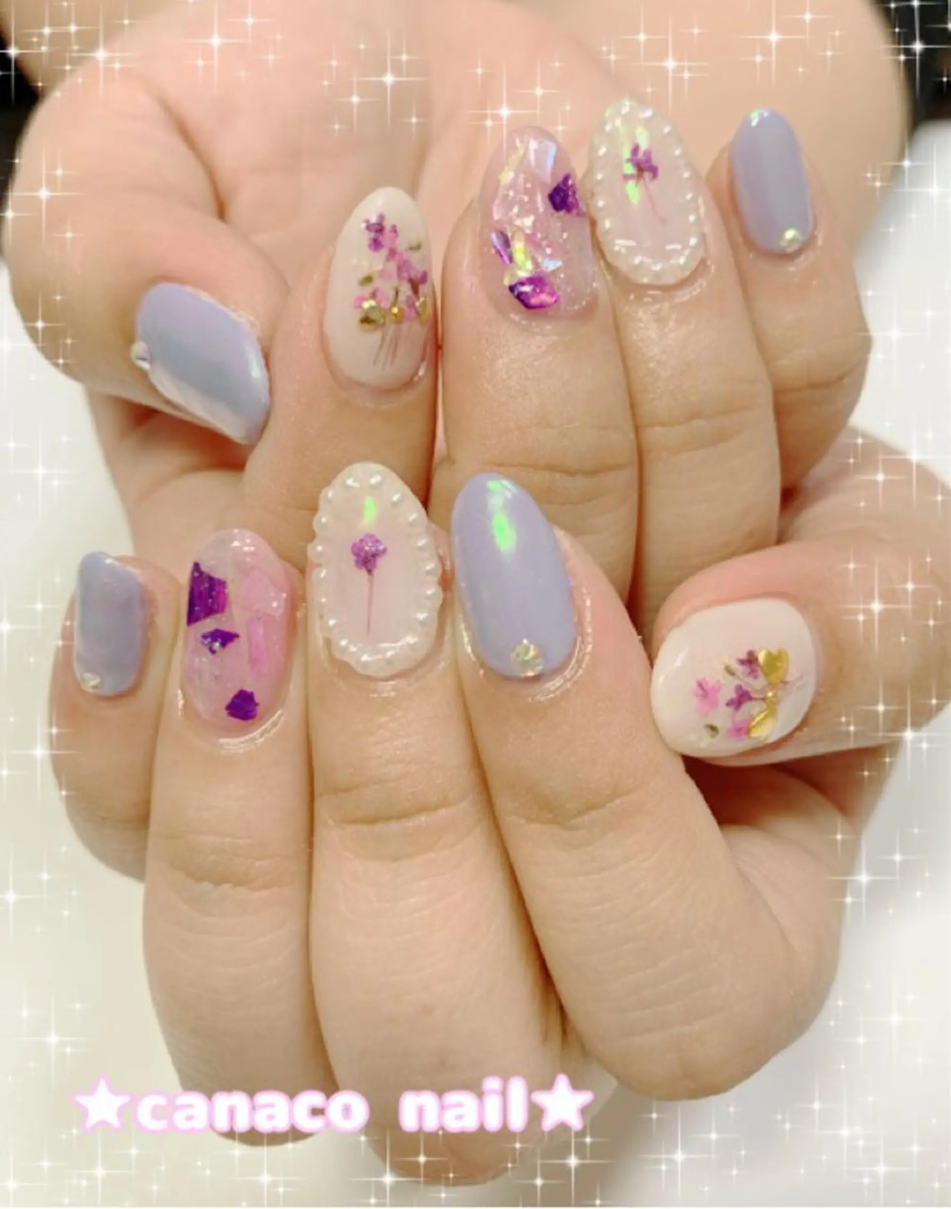 ネイル アートネイル ジェルネイル パラジェル ストーンネイル Felice所属・ベテランネイル cnc  nailのネイルデザイン