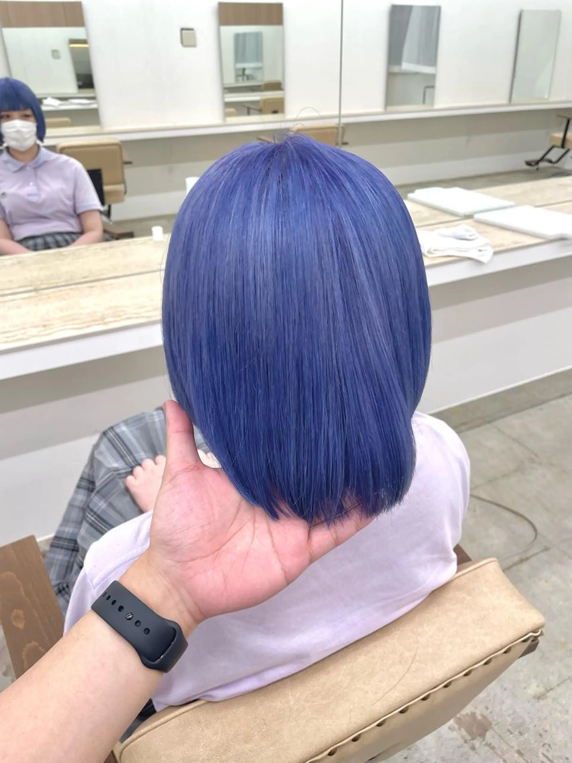 ミディアム カラー ブルーカラー バイオレットカラー ✅ケアブリーチ✅ トヨオカ ノブヒデのヘアスタイル