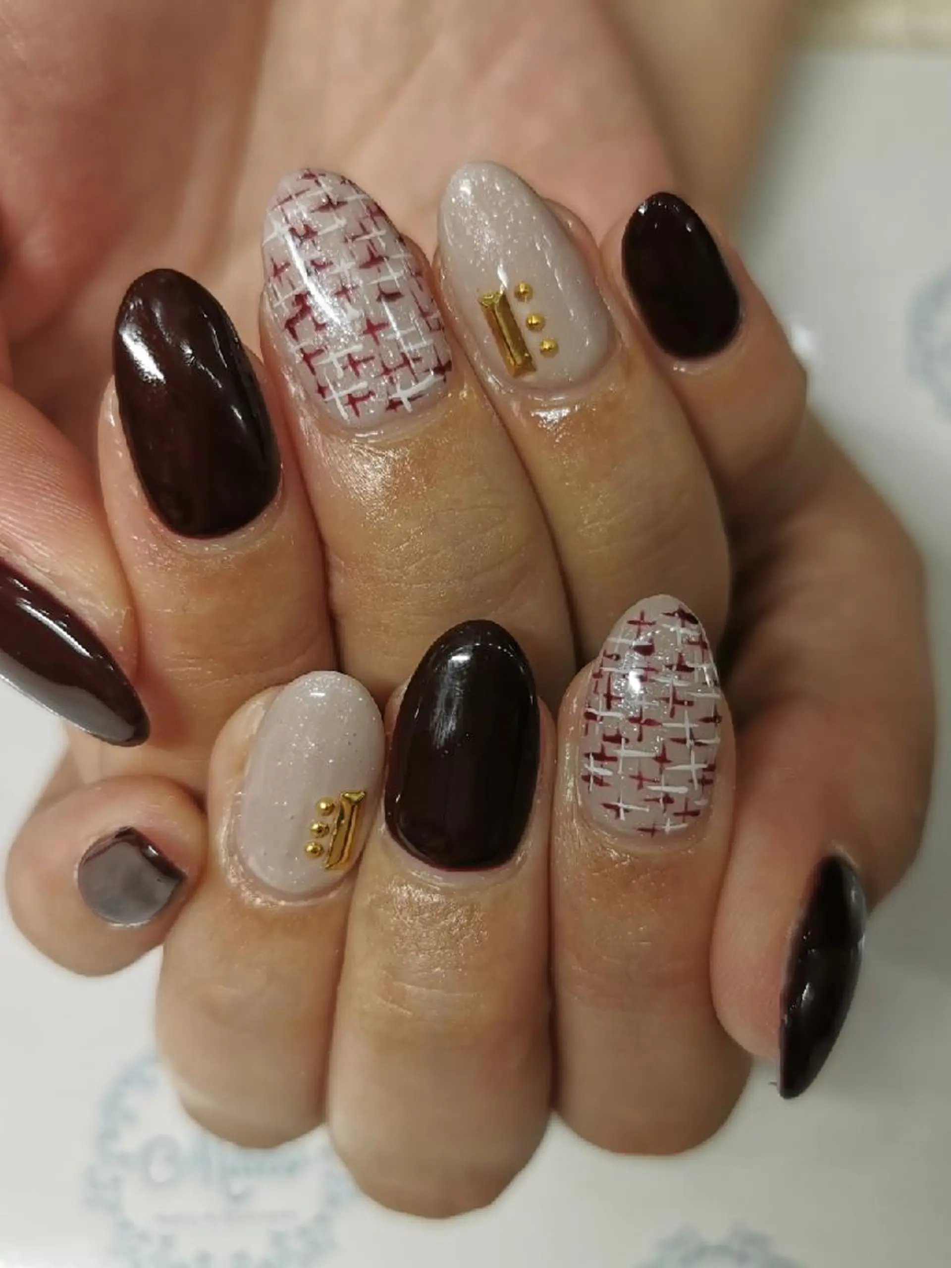 ネイル ネイルリボン 受付スタッフのネイルデザイン