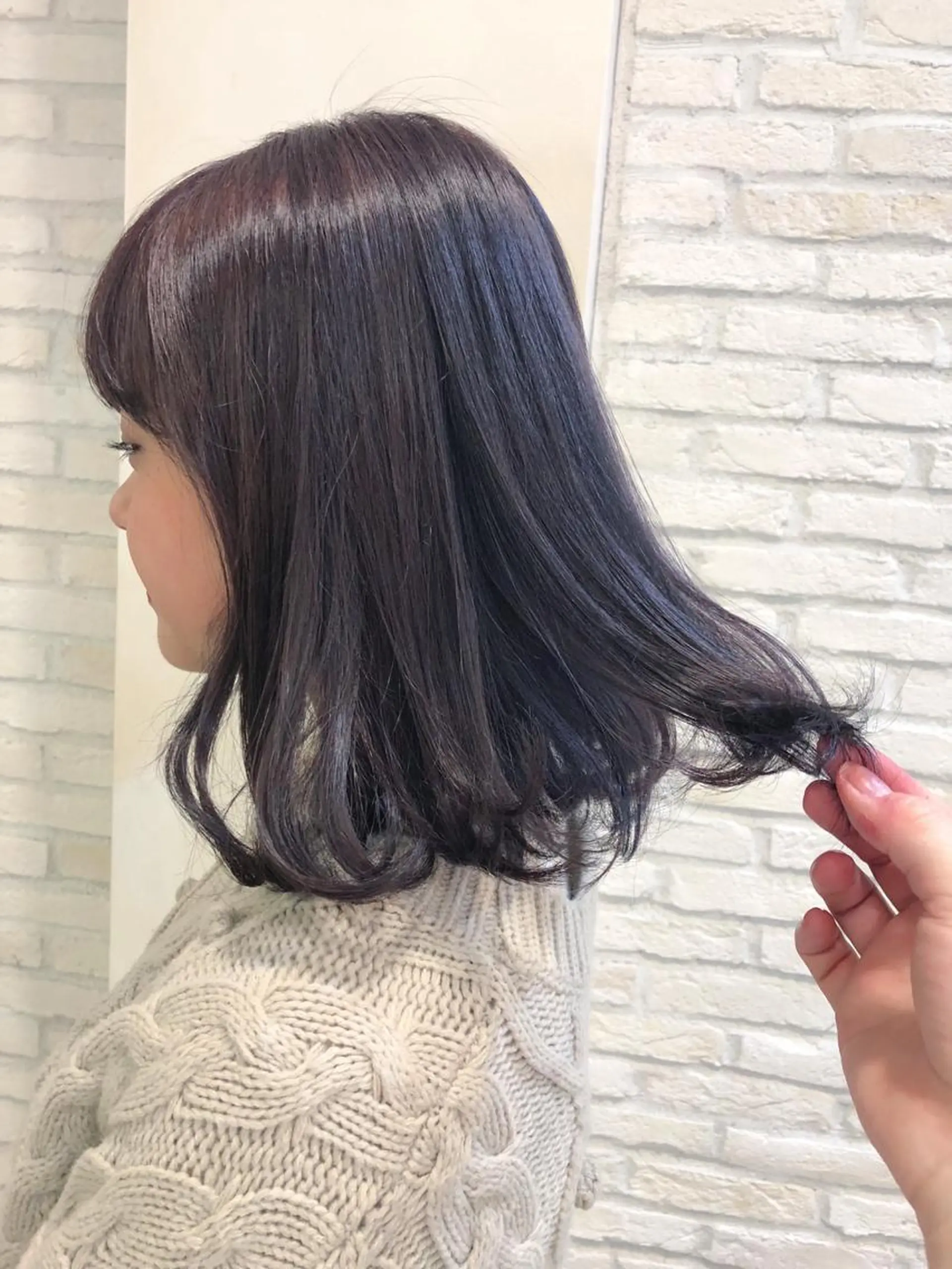 ミディアム カラー ディープラベンダー ラベンダーカラー HAUS 片山みほのヘアスタイル