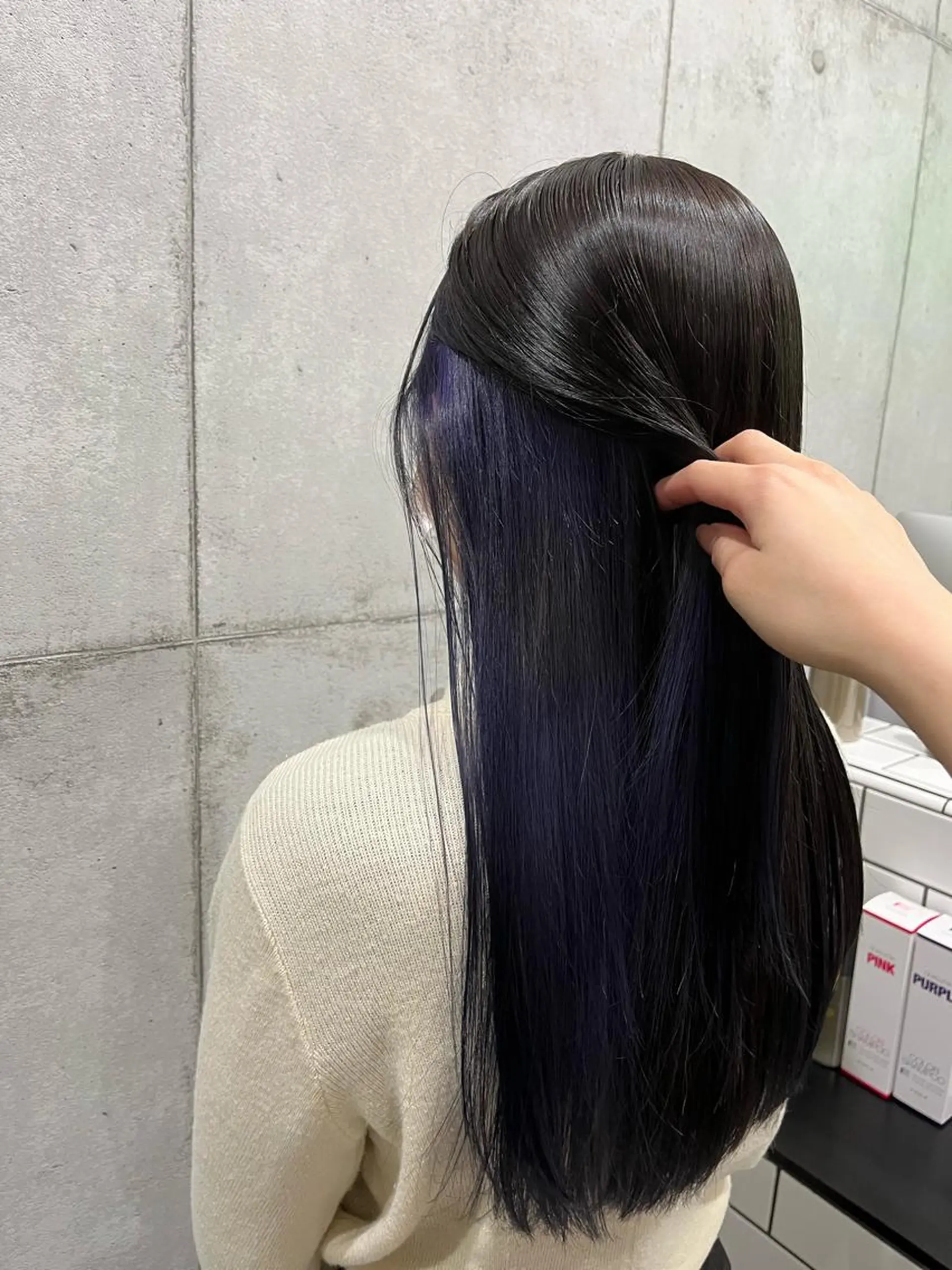 ロング カラー ヘアカラー トリートメント ヘアセット newi赤羽 HINATAのヘアスタイル