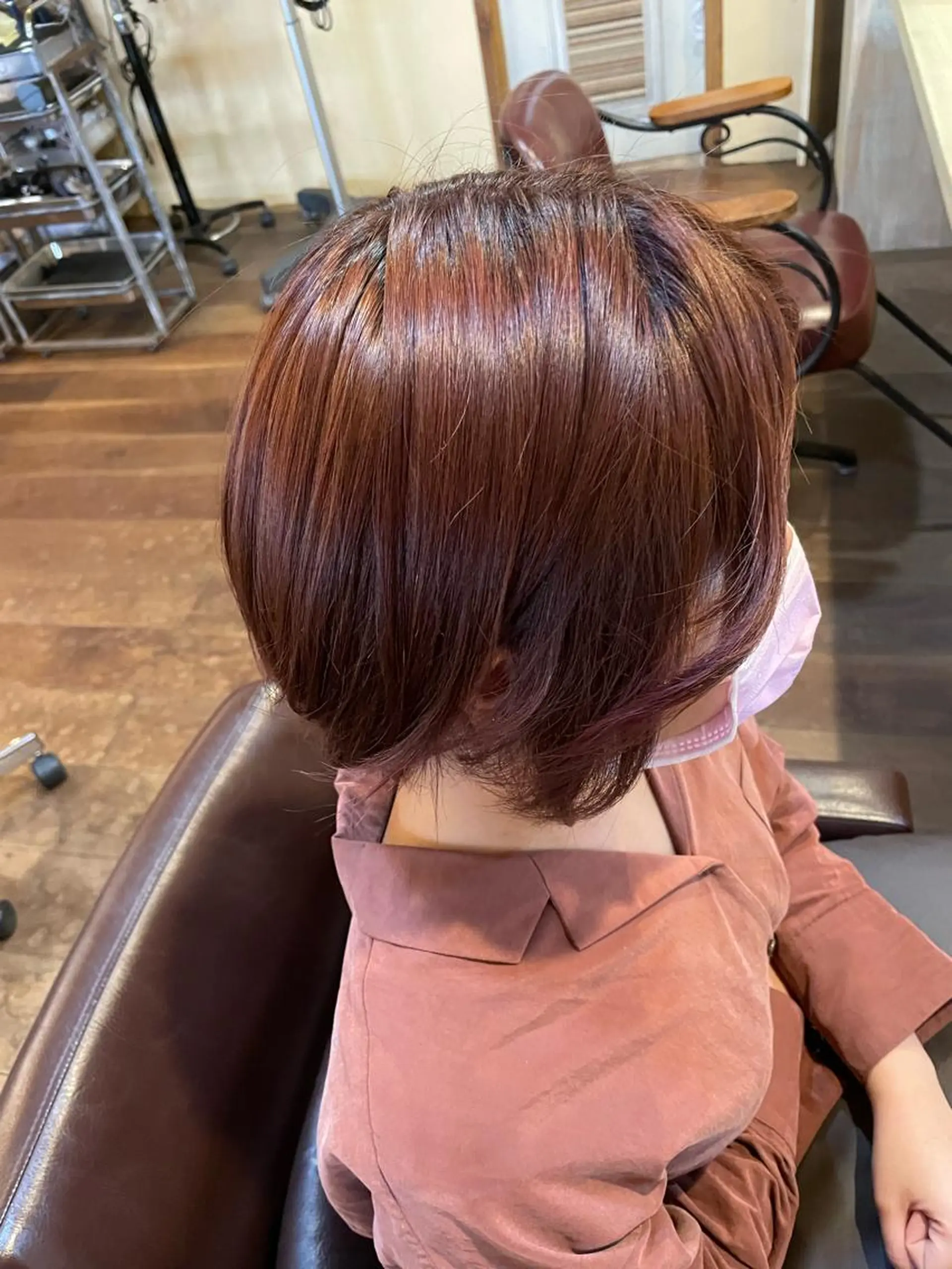 ショート カラー ブラウンカラー ピンクカラー ピンクブラウン ヘアカラー arch＋所属・kasai Masa hitoのヘアスタイル