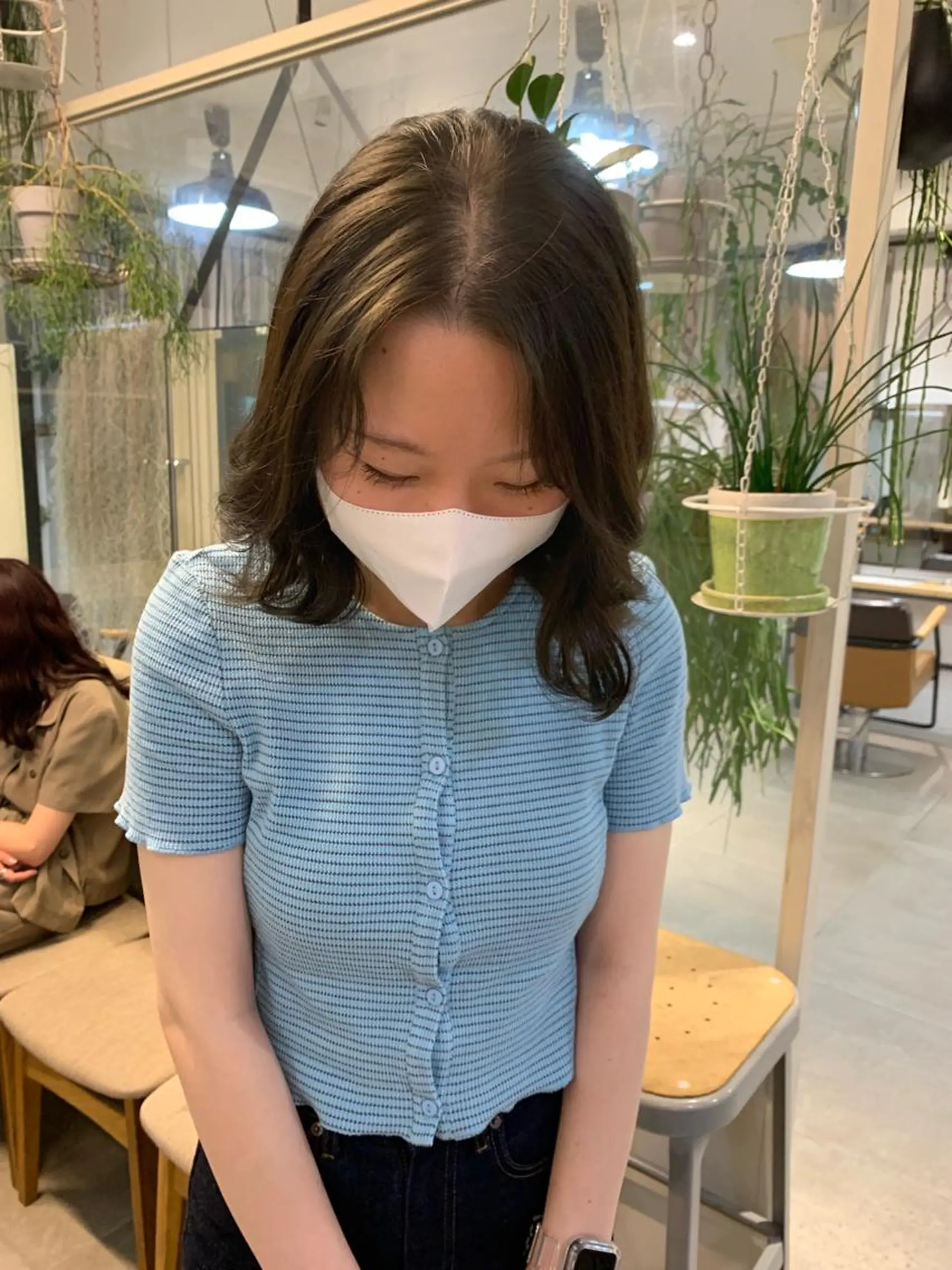 ミディアム カラー REINA☁️透明感 カラー/ぷつっと♡のヘアスタイル