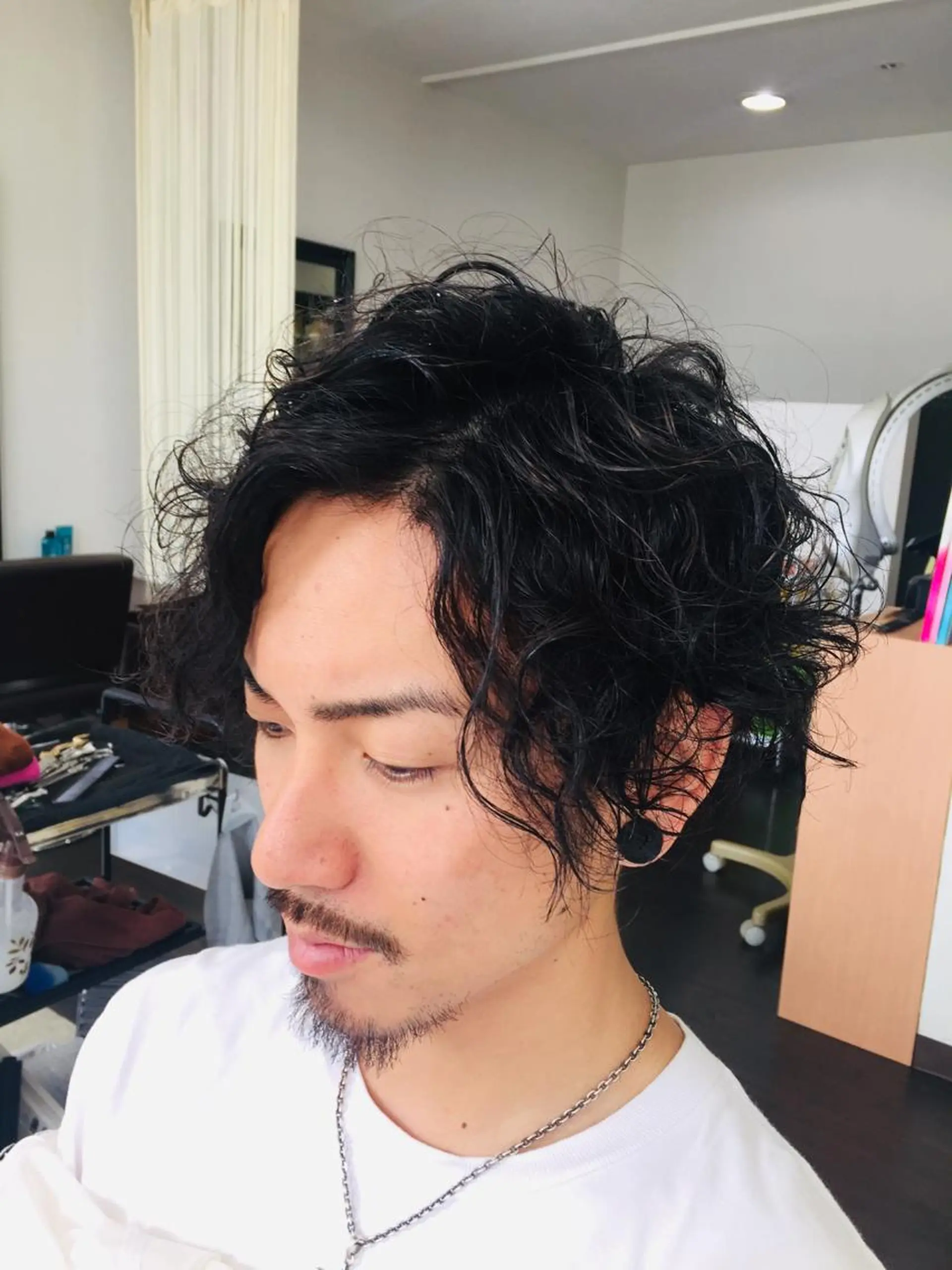 ショート パーマ メンズ 阿久津 泰幸のヘアスタイル