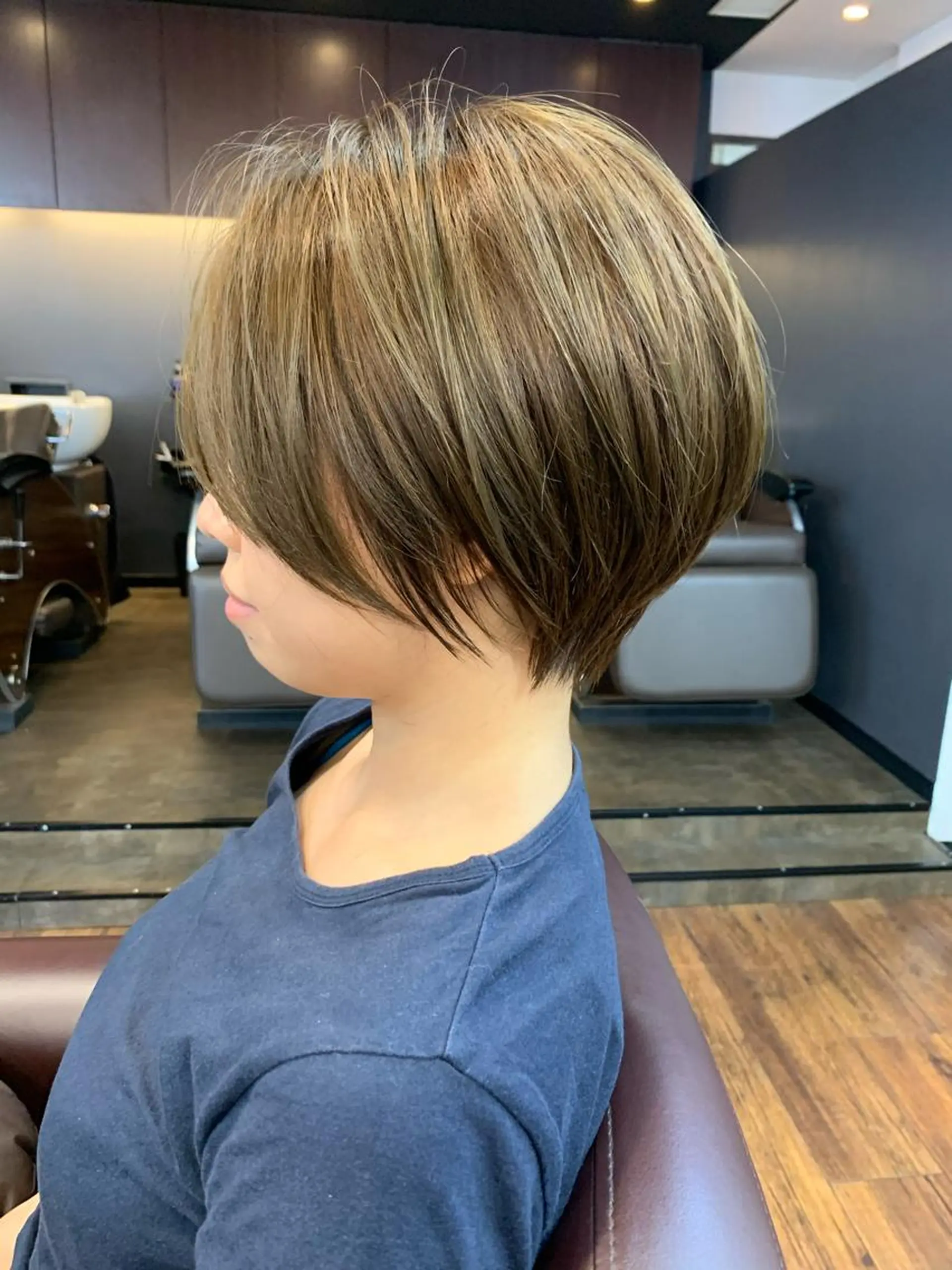 ショート 縮毛矯正/ショート/ レイヤー/畑中正敏のヘアスタイル