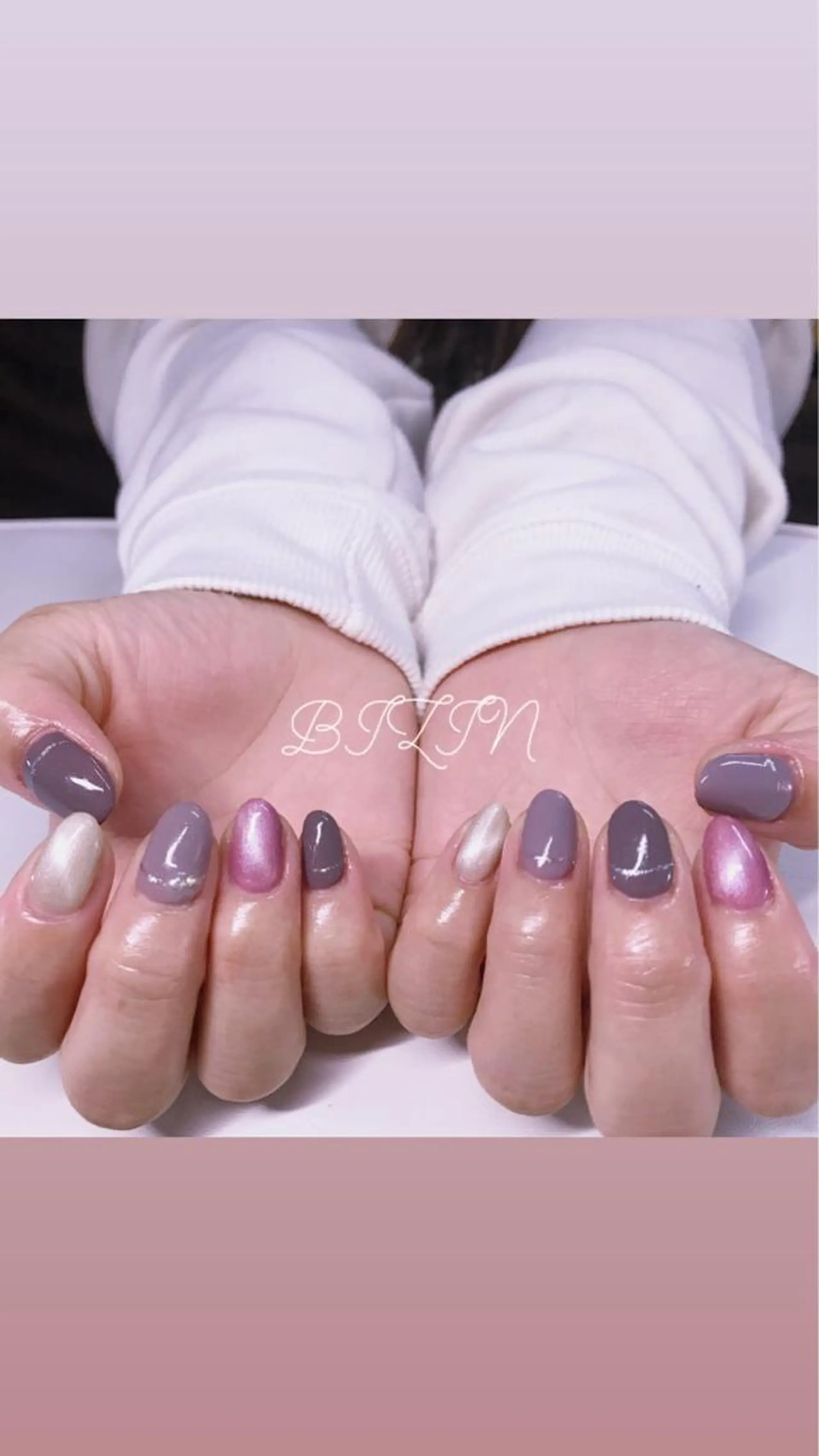 ネイル ストーンネイル 美尽  BIZIN所属・久々 もえみのネイルデザイン