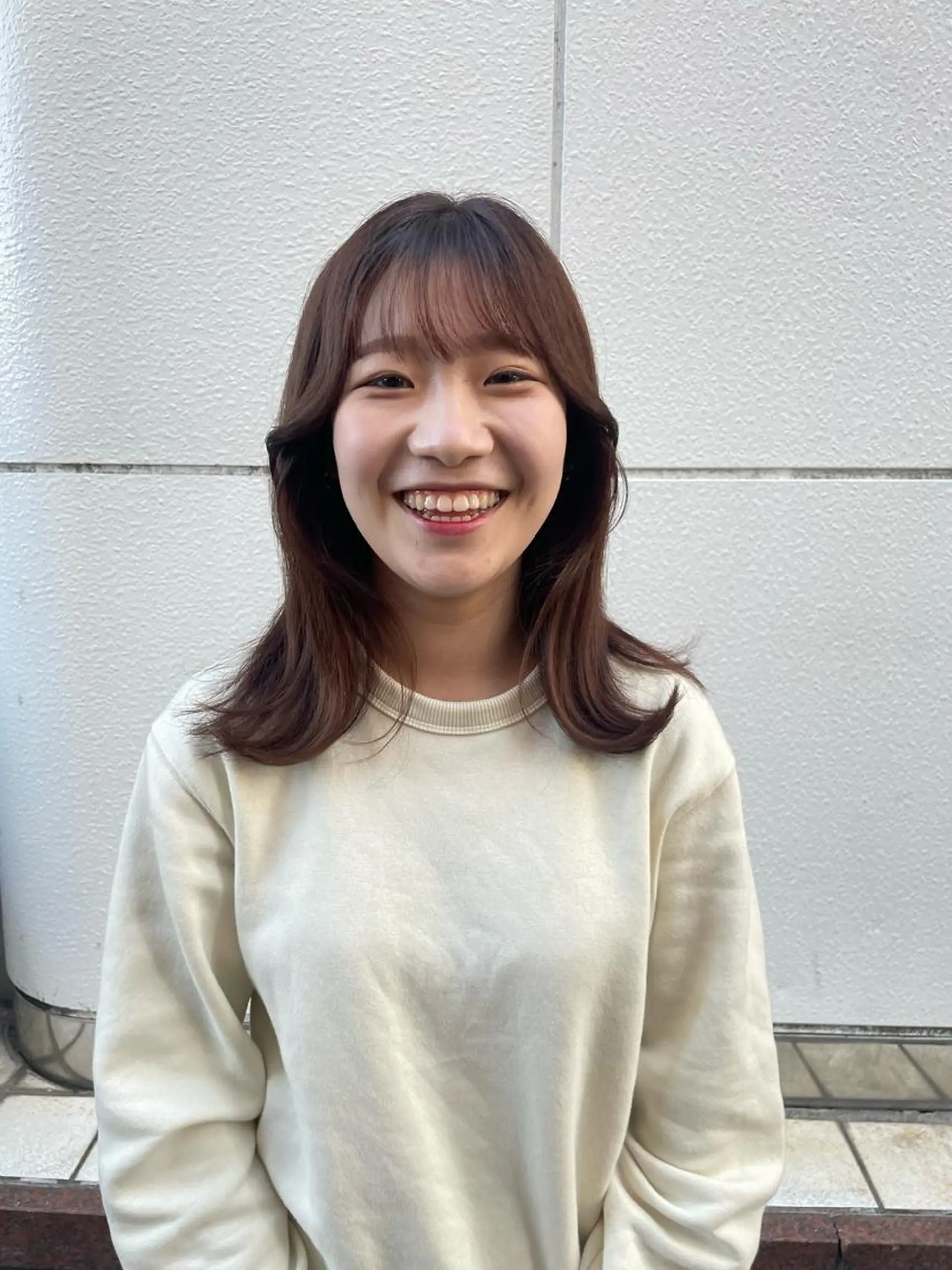 ミディアム カラー ヘアカラー トリートメント 高橋 みく/ minim 暖色のヘアスタイル