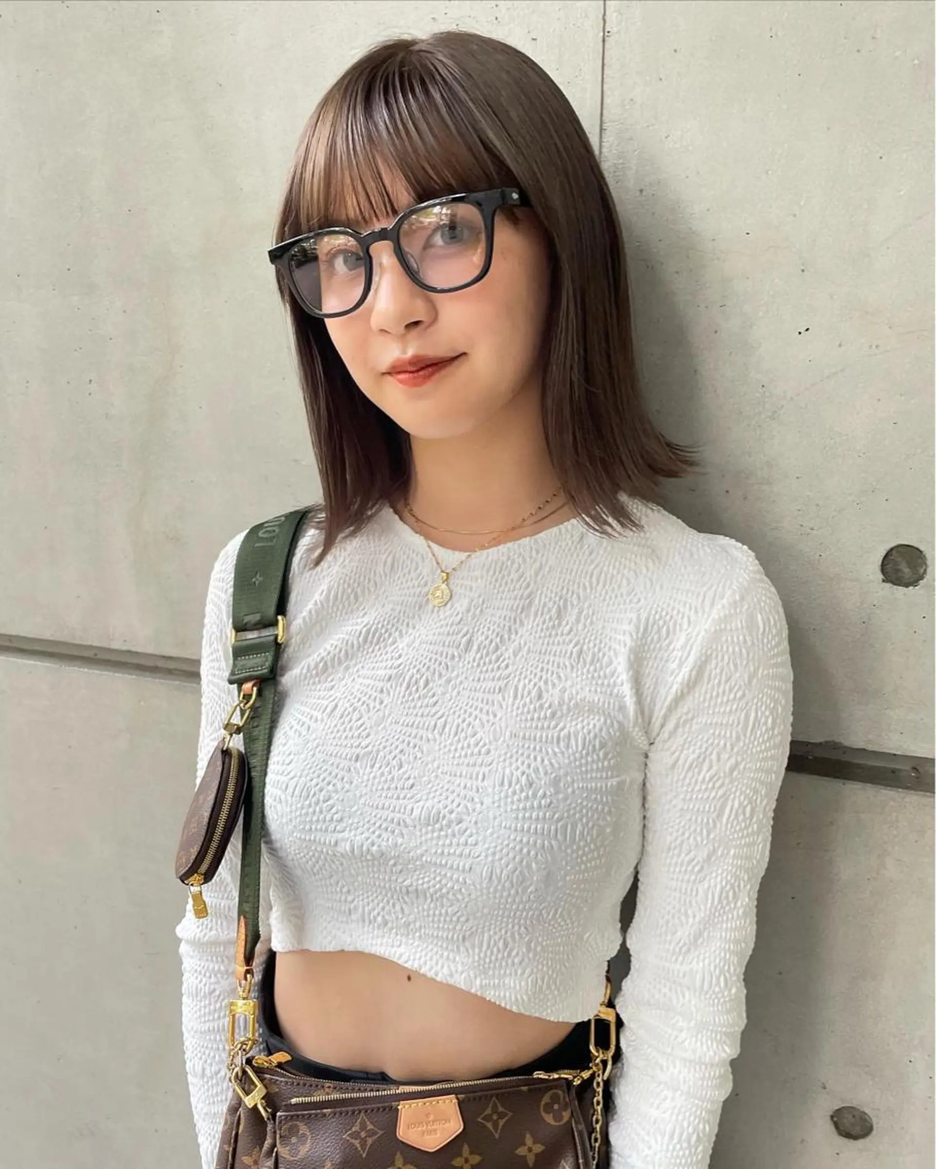 ミディアム カット ヘアカラー トリートメント 大角  実希のヘアスタイル