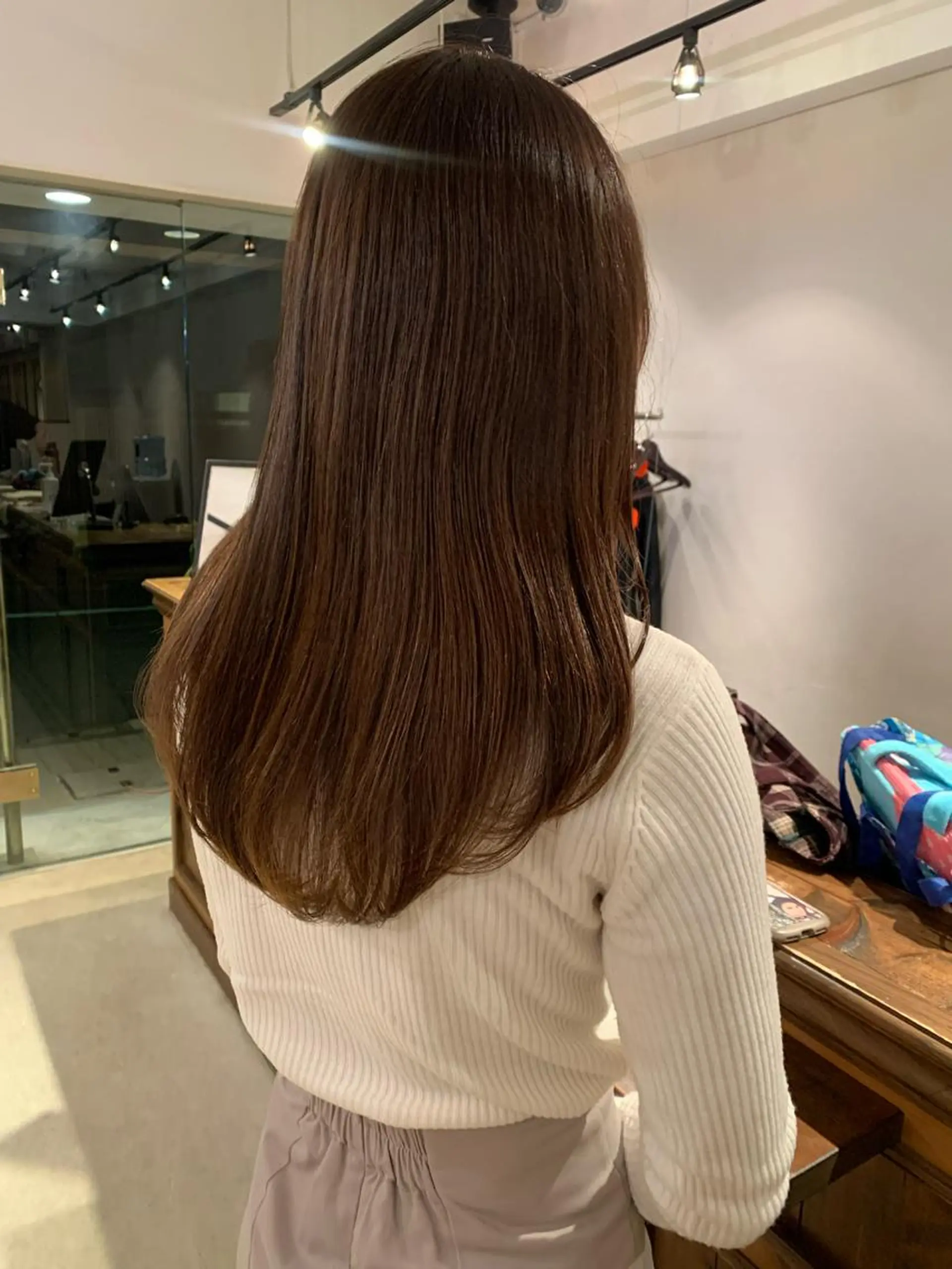 ロング カラー カット ヘアカラー トリートメント ヘッドスパ 透明感/オリーブ/ グレージュ/YUKAのヘアスタイル