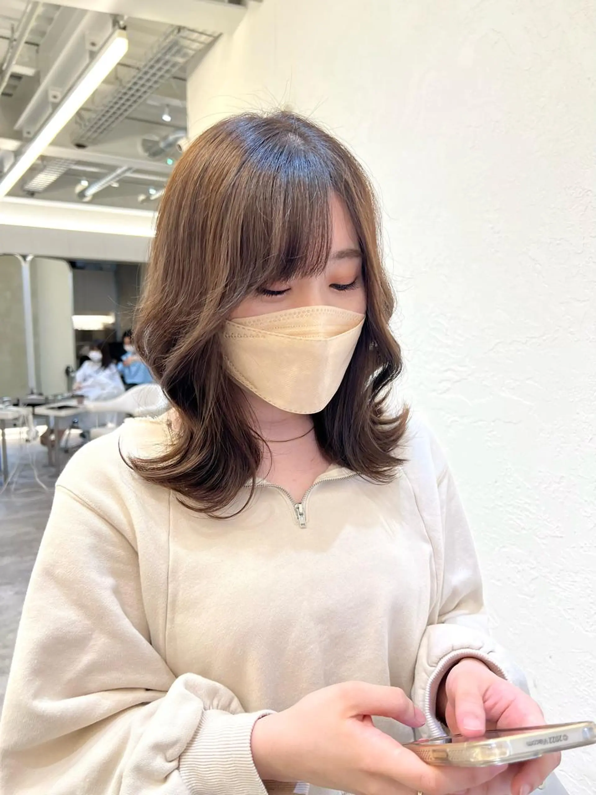 ミディアム カラー ヘアアレンジ レイヤー/透明感 🍃鈴木裕介のヘアスタイル