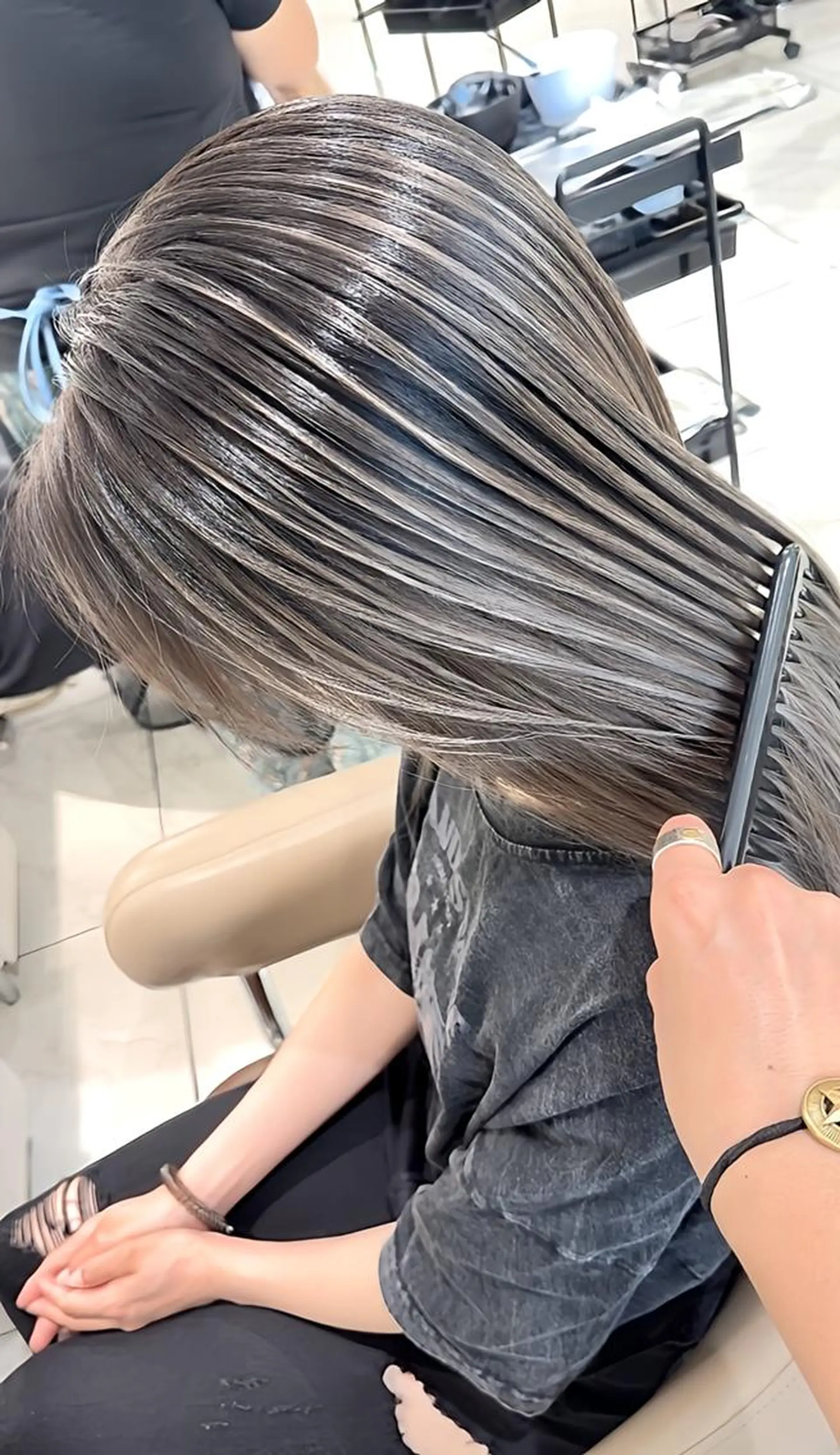 ロング カラー バレイヤージュ 髪質改善 レイヤーカット ヘアカラー トリートメント 大宮/バレイヤージュ 髪質改善/澤田隆誠のヘアスタイル