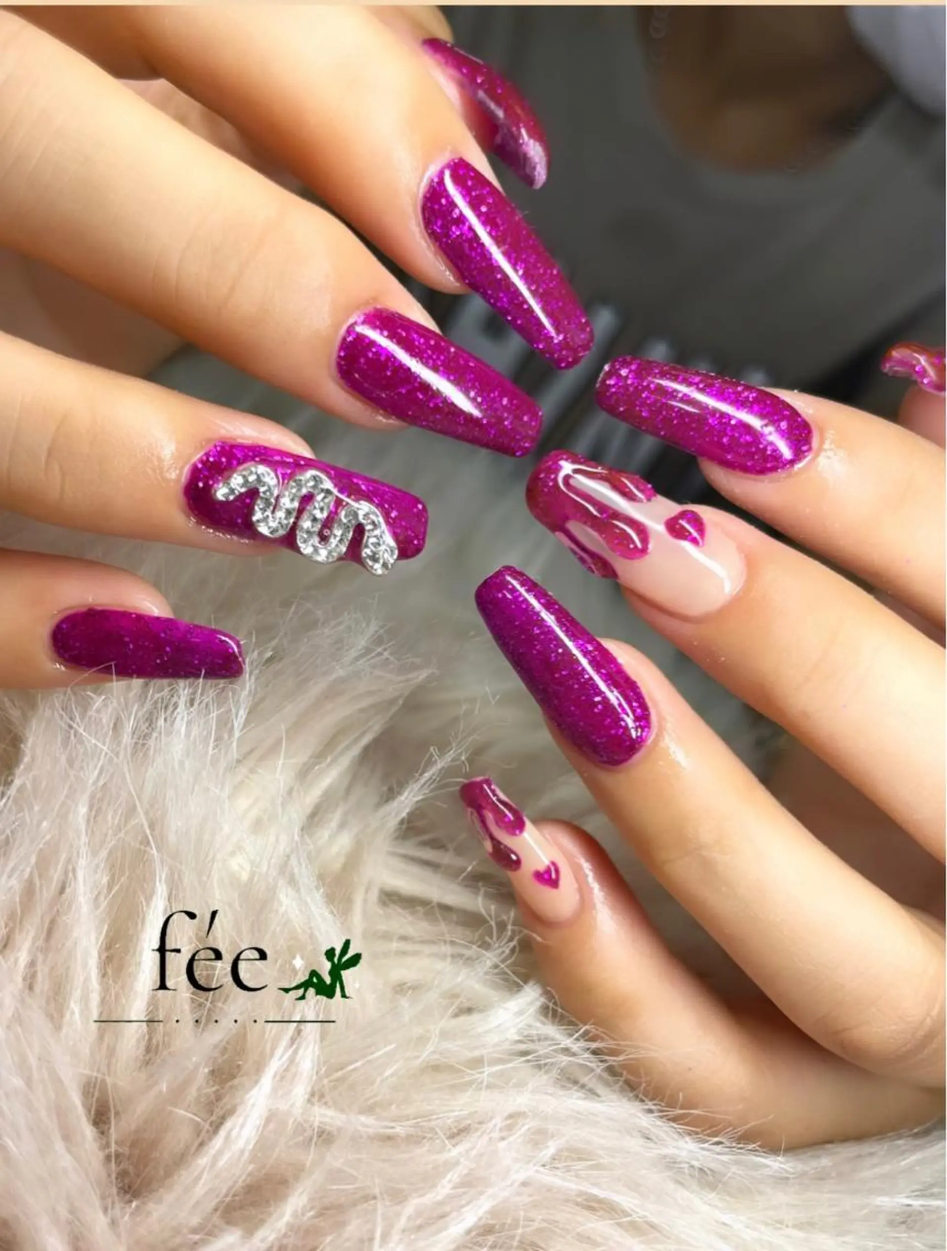 ネイル フットネイル ジェルネイル 韓国ネイル マグネットネイル ミラーネイル ハンドネイル nail salon fee（フィー）のネイルデザイン