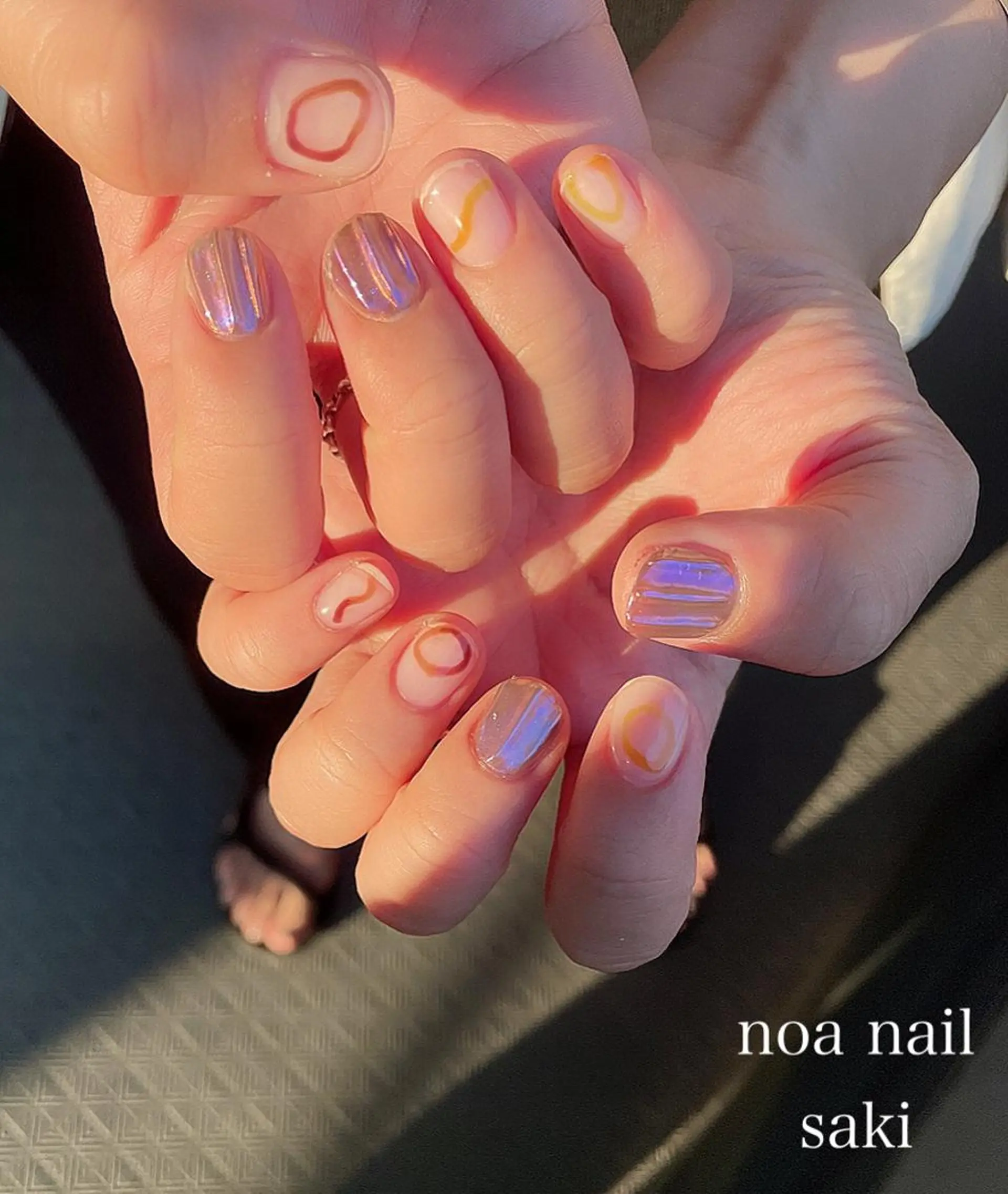ネイル アートネイル オーロラネイル ジェルネイル 氷ネイル・うるうるネイル ミラーネイル nailsalon noa所属・nailsalon noaのネイルデザイン