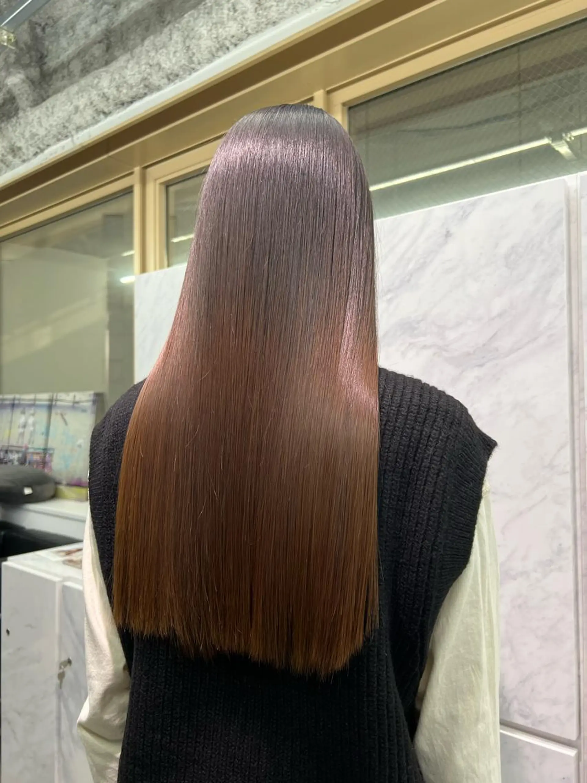 ロング トリートメント ハイトーン&髪質改善 ＆韓国エクステ🤎のヘアスタイル