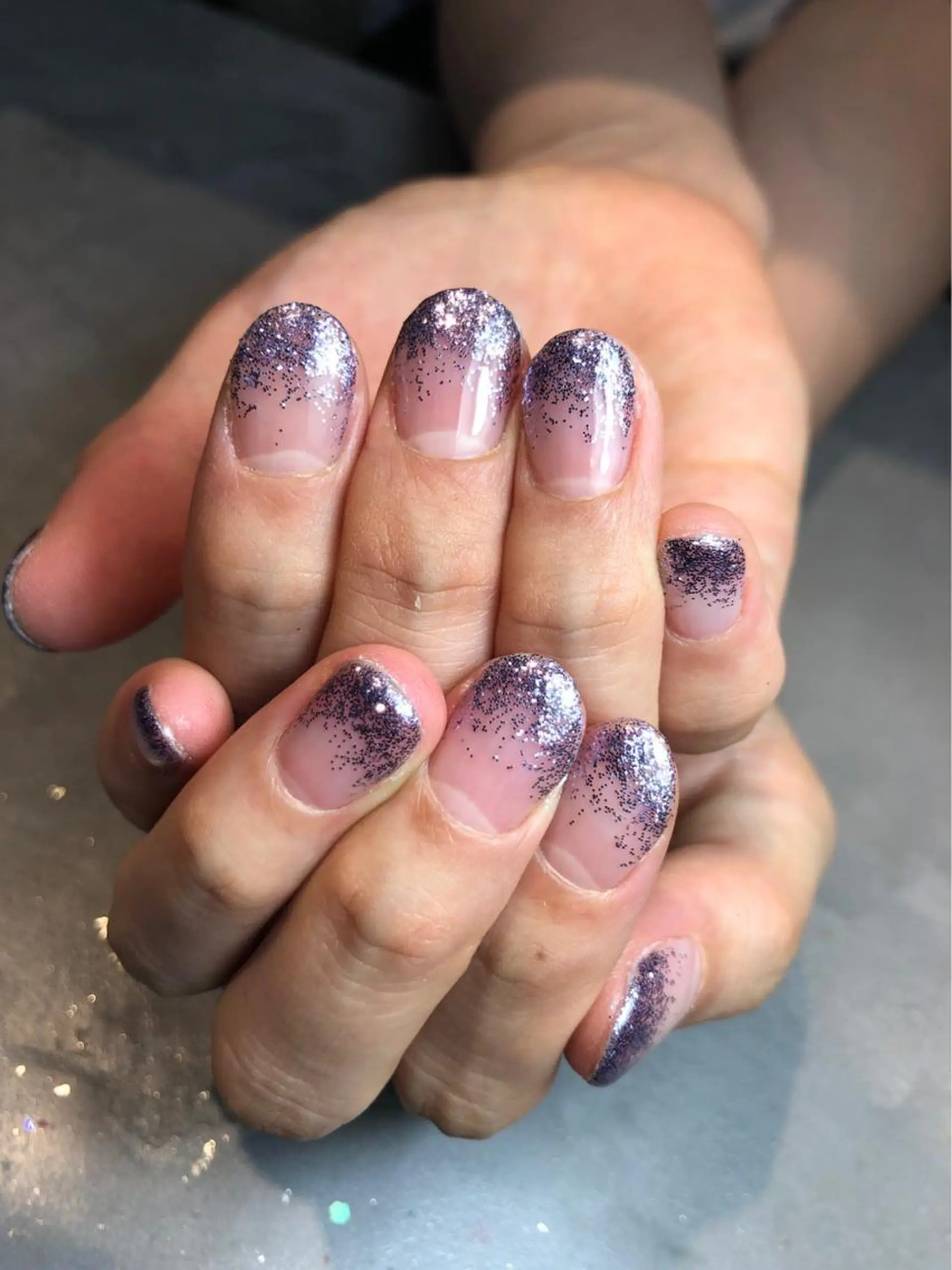 ネイル グラデーション ラメ(グリッター) ラメグラデーション アトリエ・マリス所属・福与 美幸のネイルデザイン