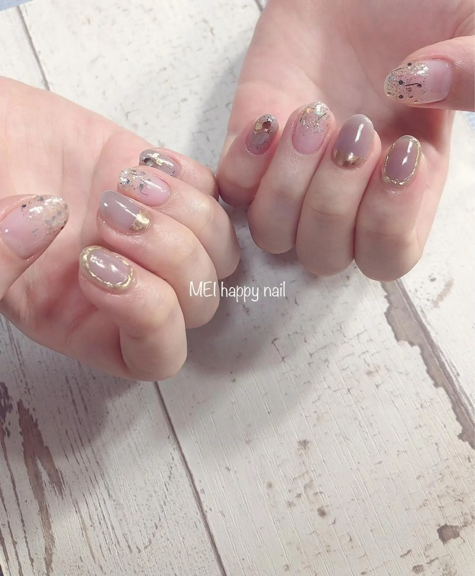 ネイル 北浦和 自爪育成ケアのネイルデザイン