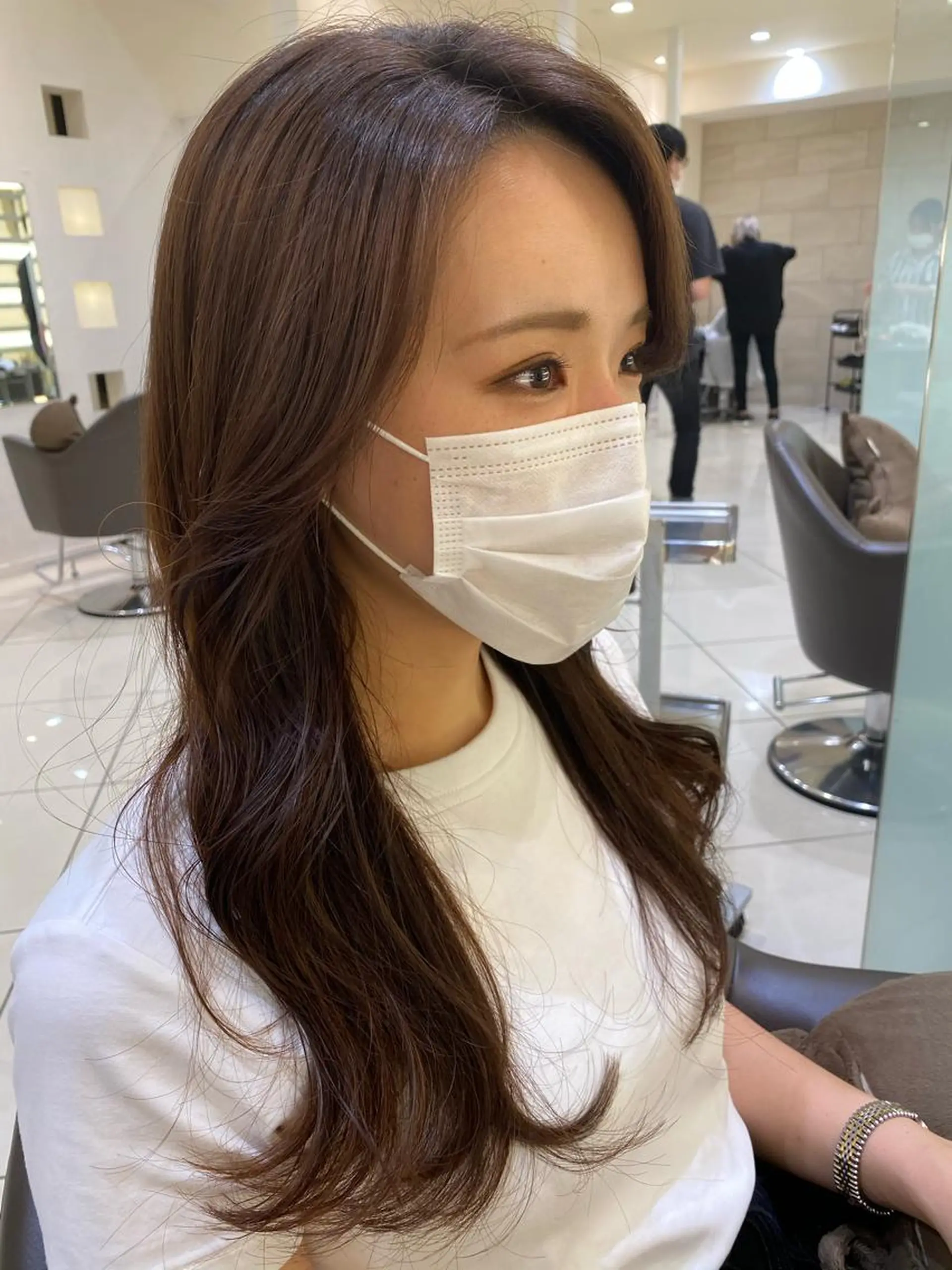 ロング カラー パーマ ヘアアレンジ マツエク・マツパ 💎耳ツボジュエリー ×銀座美容室💎のヘアスタイル