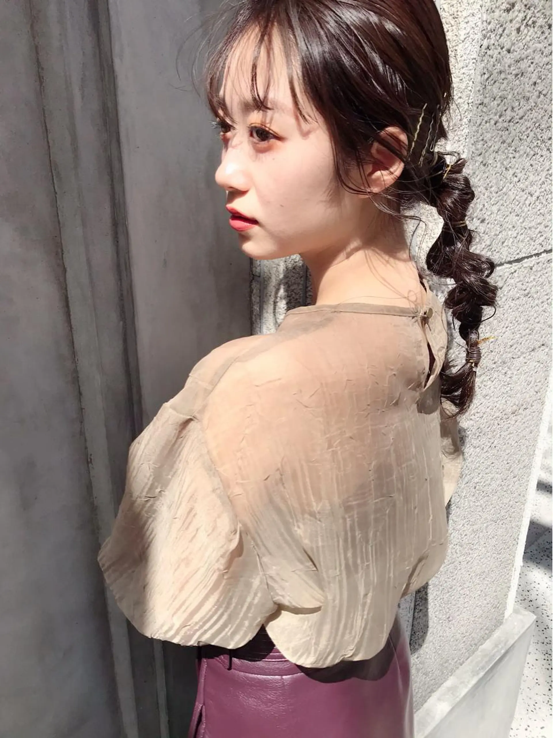 セミロング カット ヘアカラー 韓国 / 中国ヘア 🦋Noniのヘアスタイル