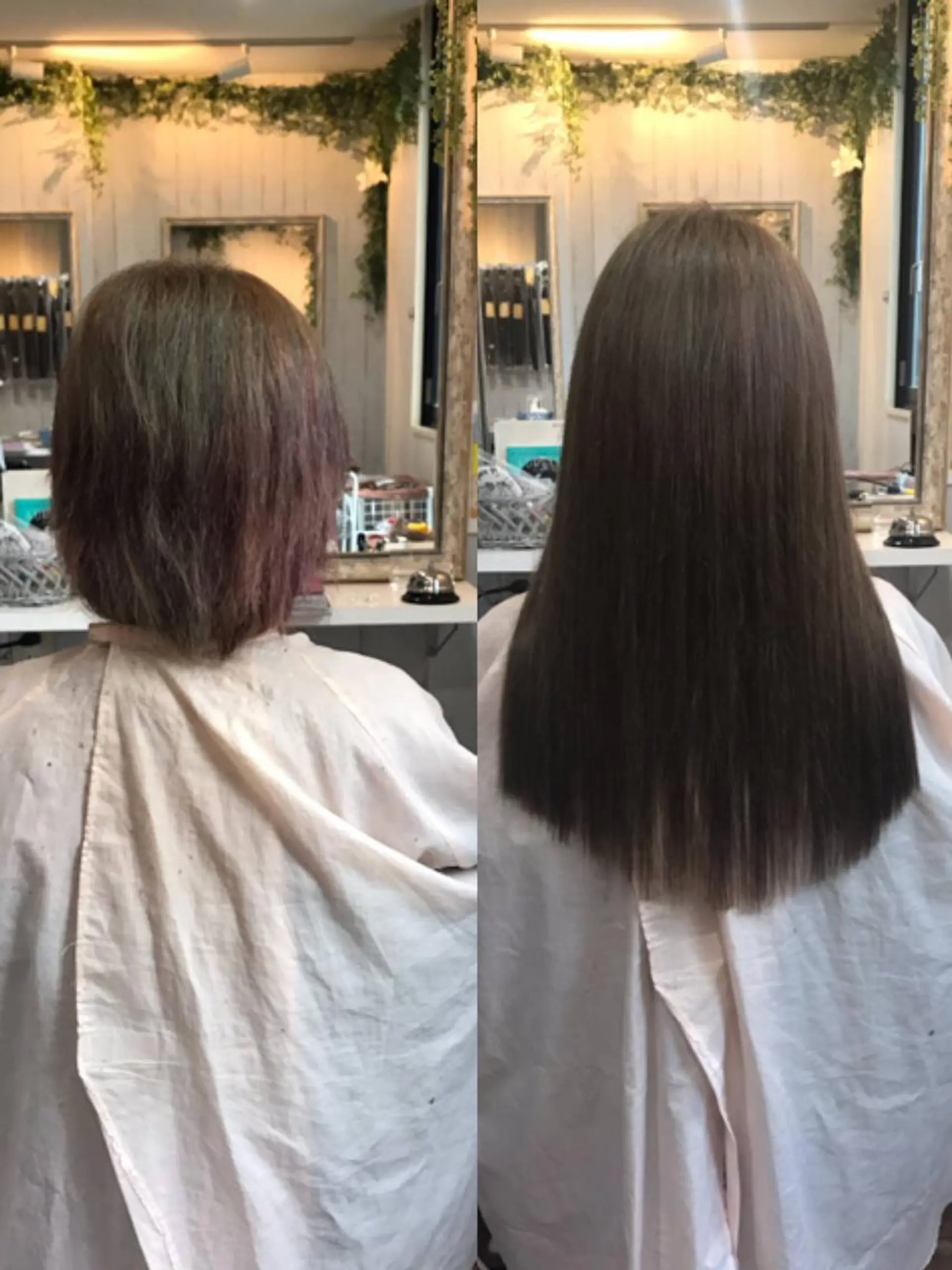 ロング カラー ヘアアレンジ 大阪レミーエクステ チビ編み込みのヘアスタイル