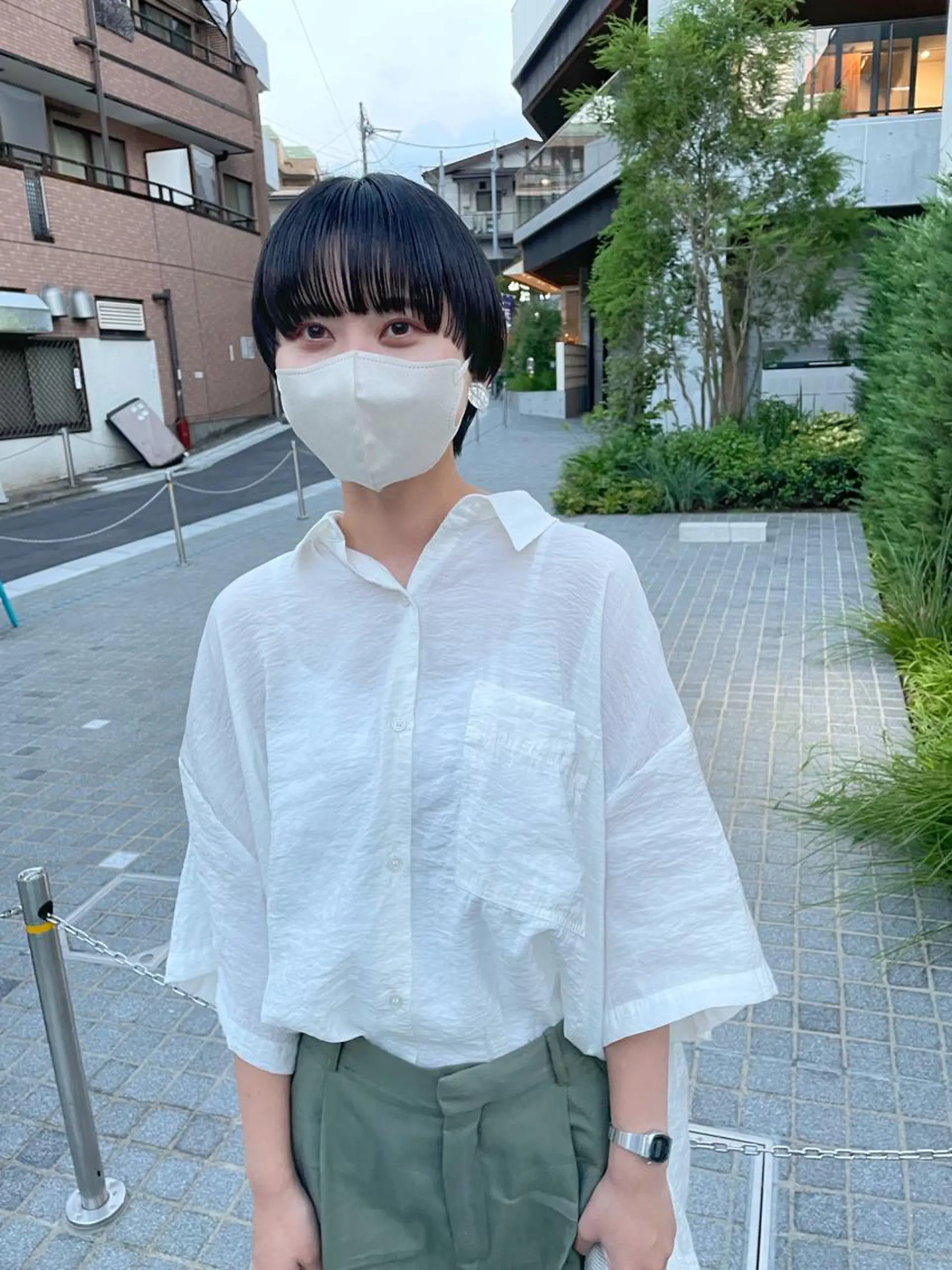 ショート カラー パーマ/透明感カラー /ボブ/吉田一生のヘアスタイル