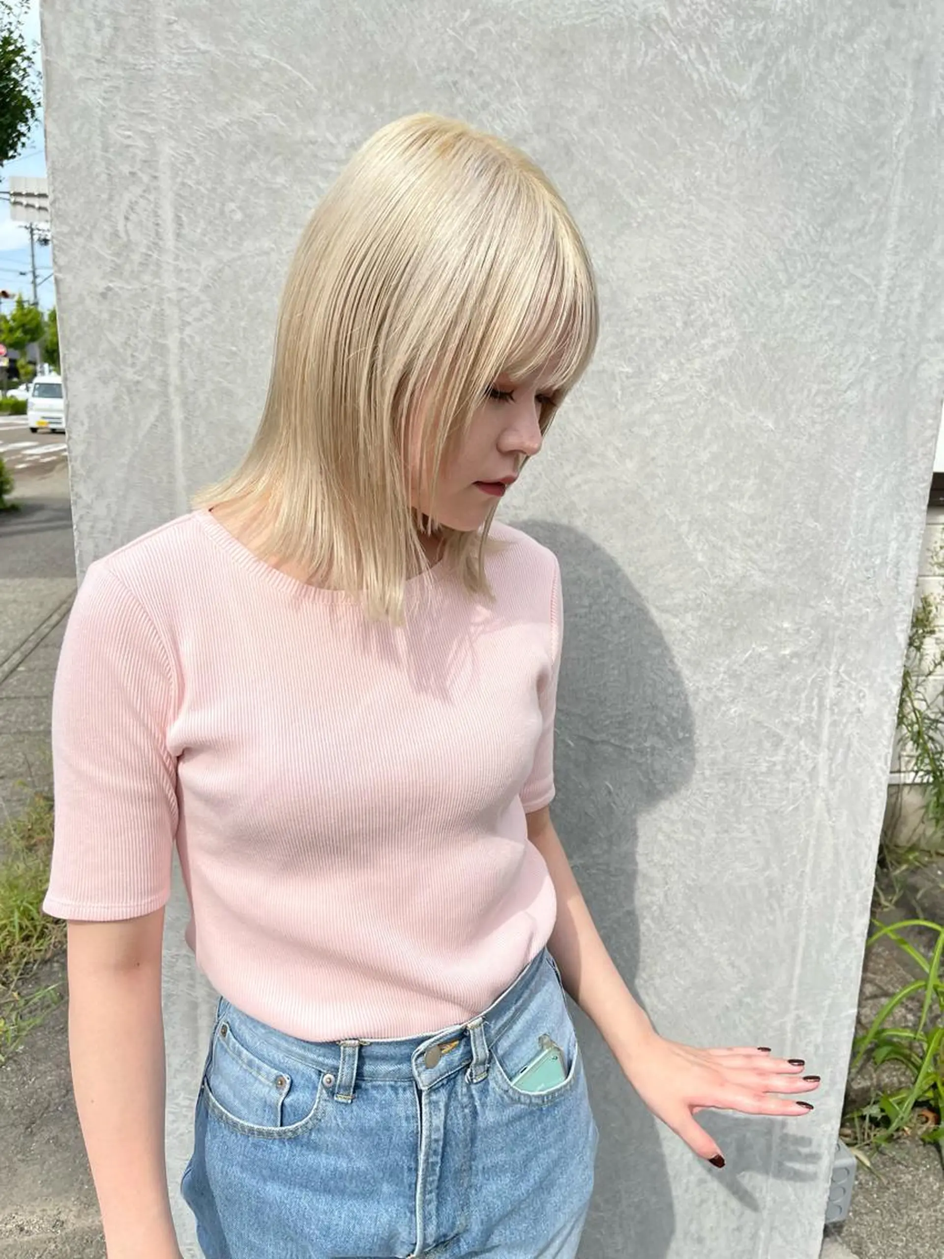 ミディアム カラー カット ヘアカラー トリートメント mood tatemachiのヘアスタイル