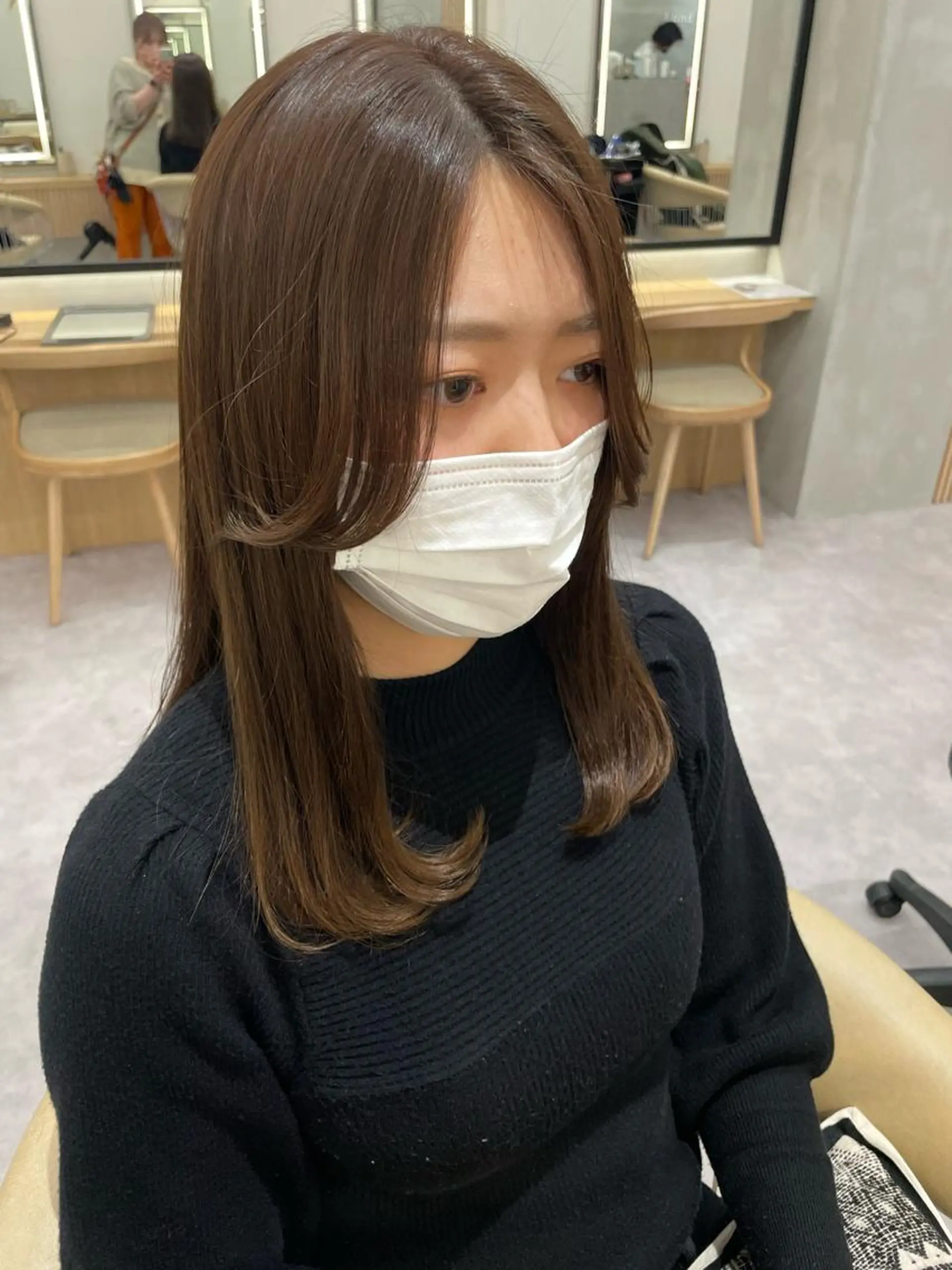 セミロング レイヤー縮毛矯正 ささきすずね💗のヘアスタイル